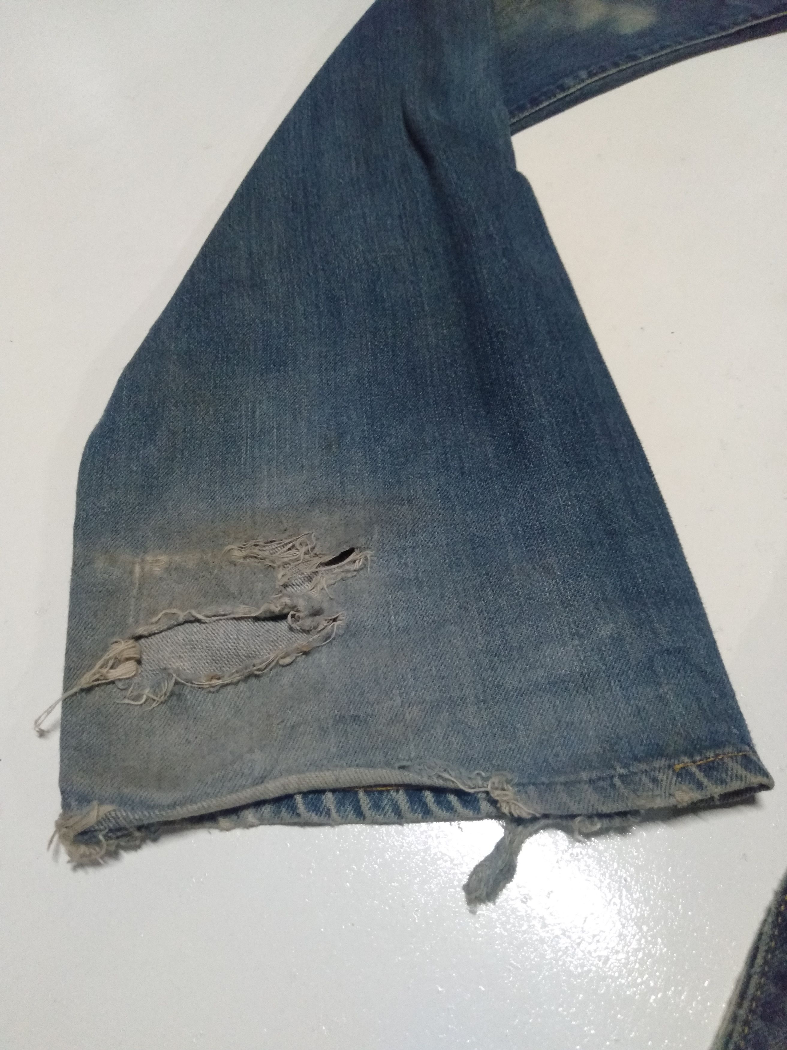 vintage selvage Edwin lot 505 distressed denim