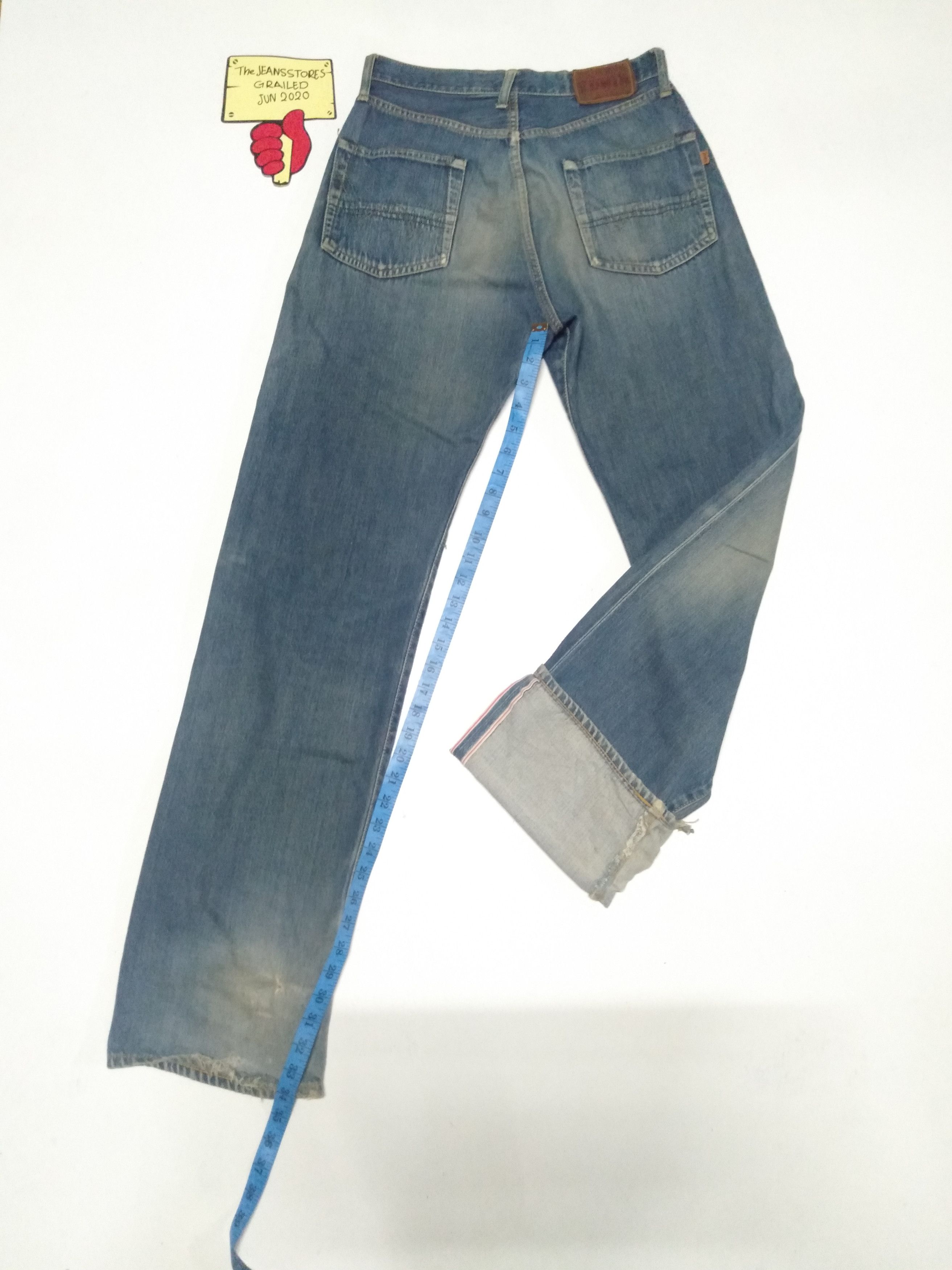 vintage selvage Edwin lot 505 distressed denim