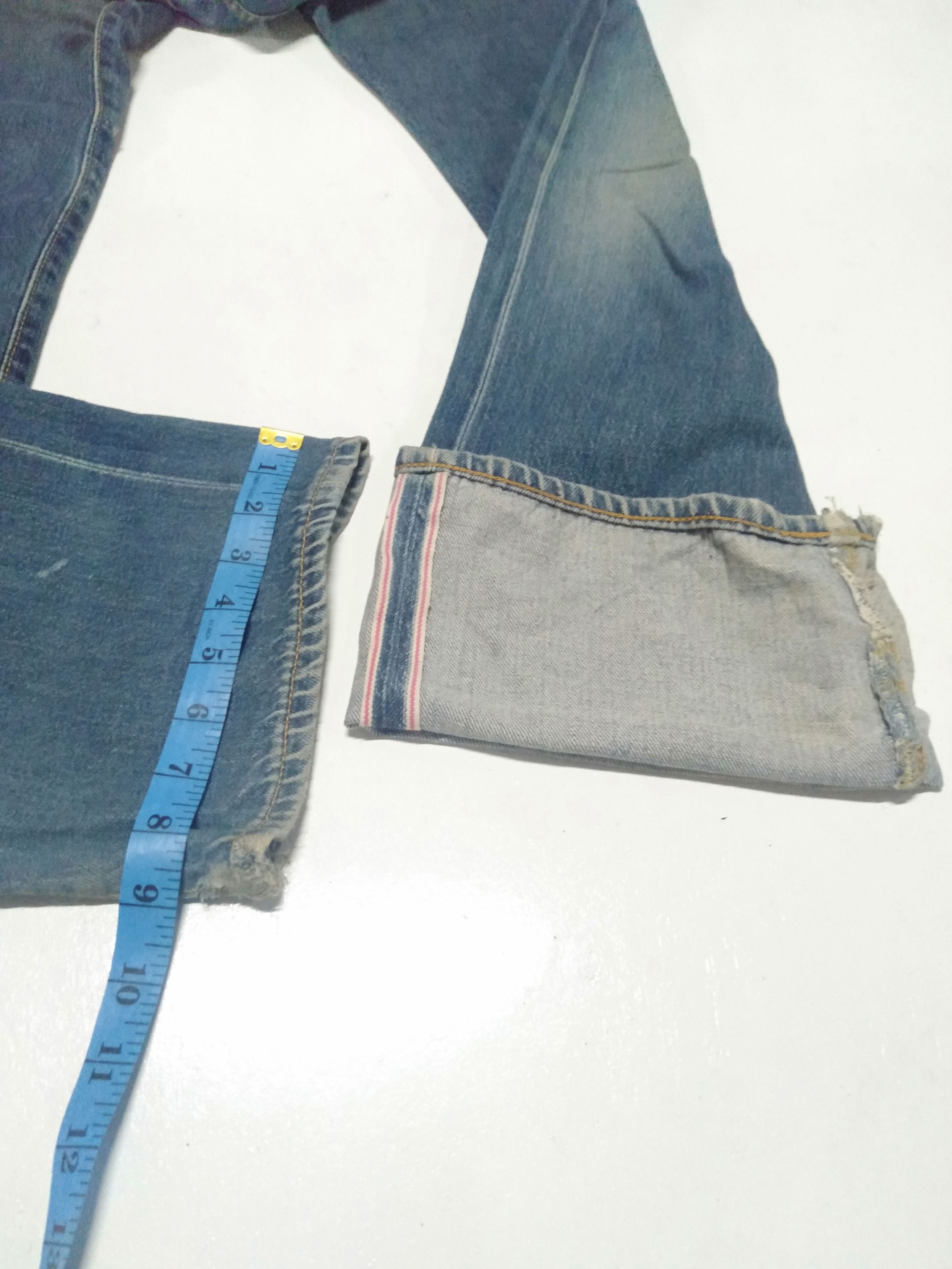 vintage selvage Edwin lot 505 distressed denim