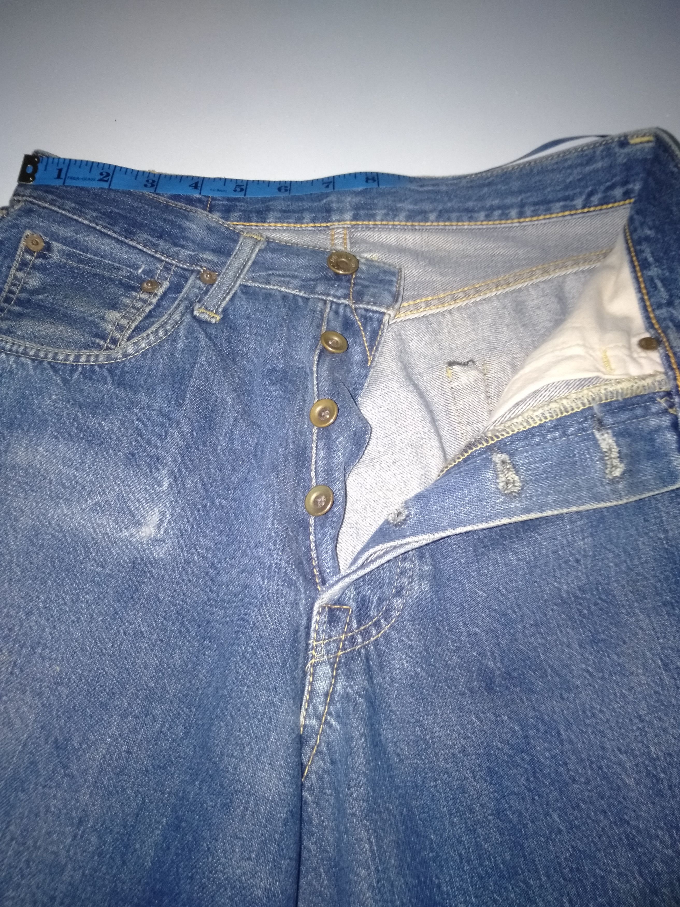 vintage selvage Edwin lot 505 distressed denim