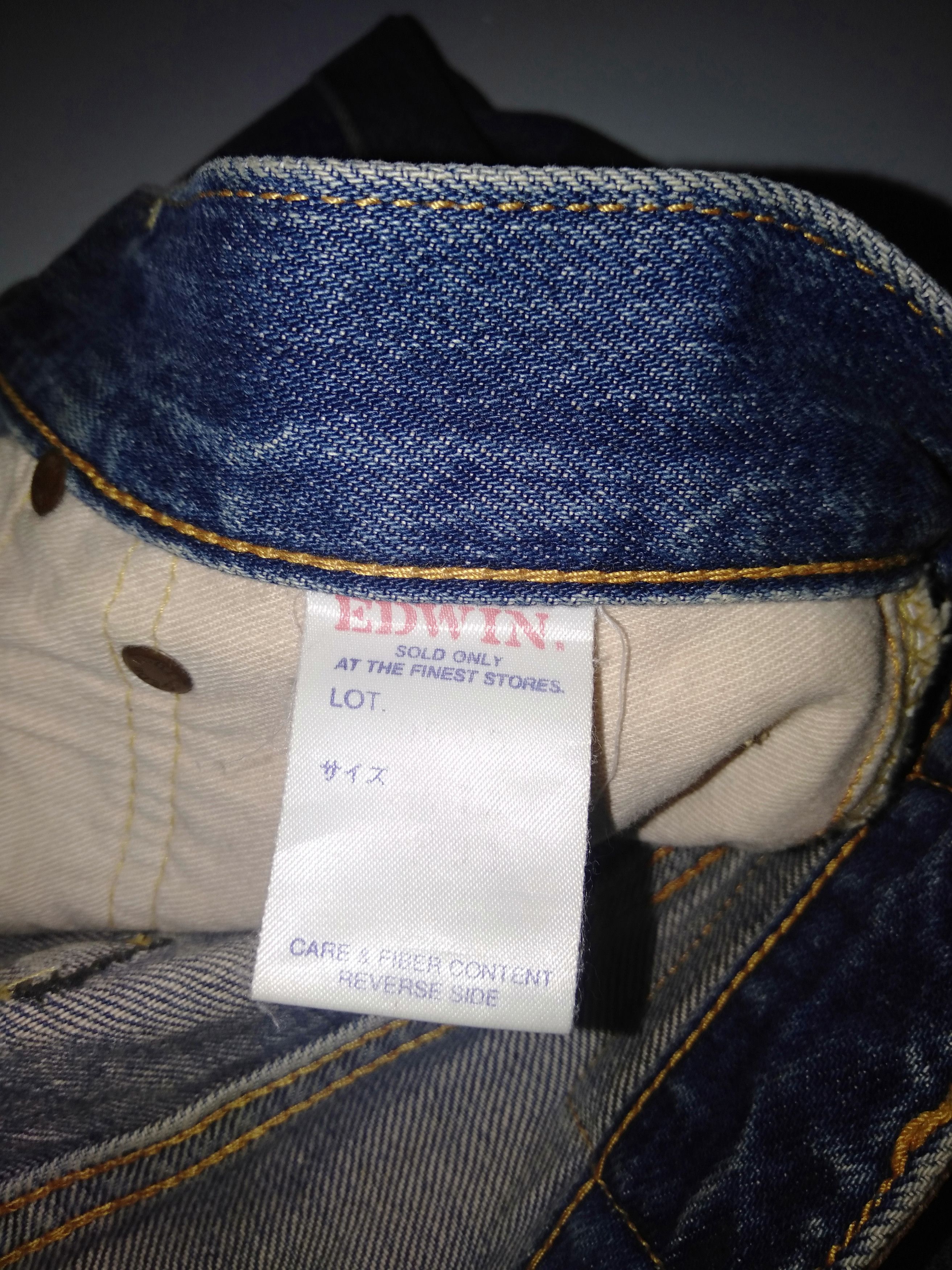 vintage selvage Edwin lot 505 distressed denim