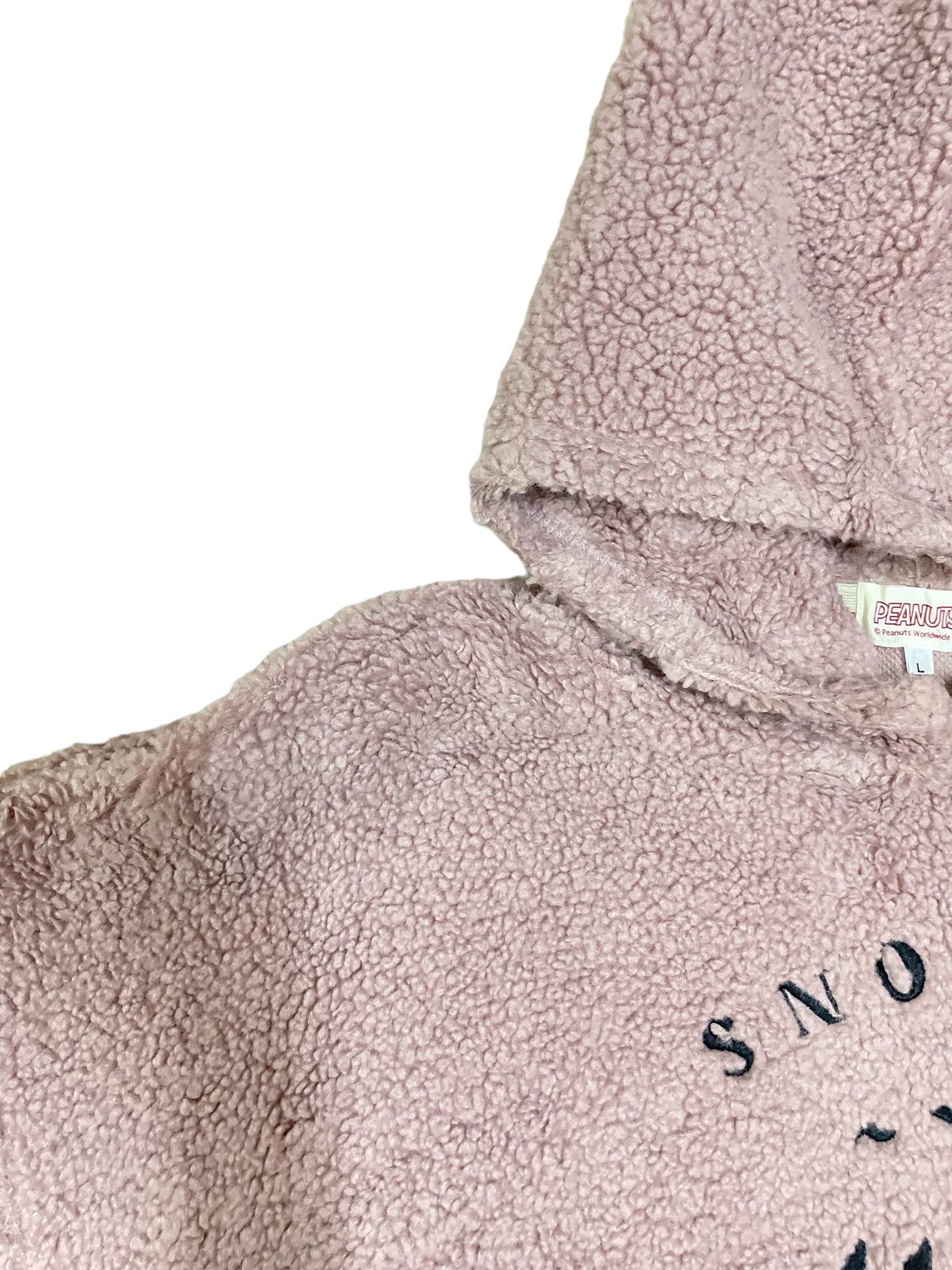 Cartoon Network Peanuts Snoopy Deep Pile Fleece Fluffy Hoodie Size L / US 10 / IT 46 - 3 Thumbnail