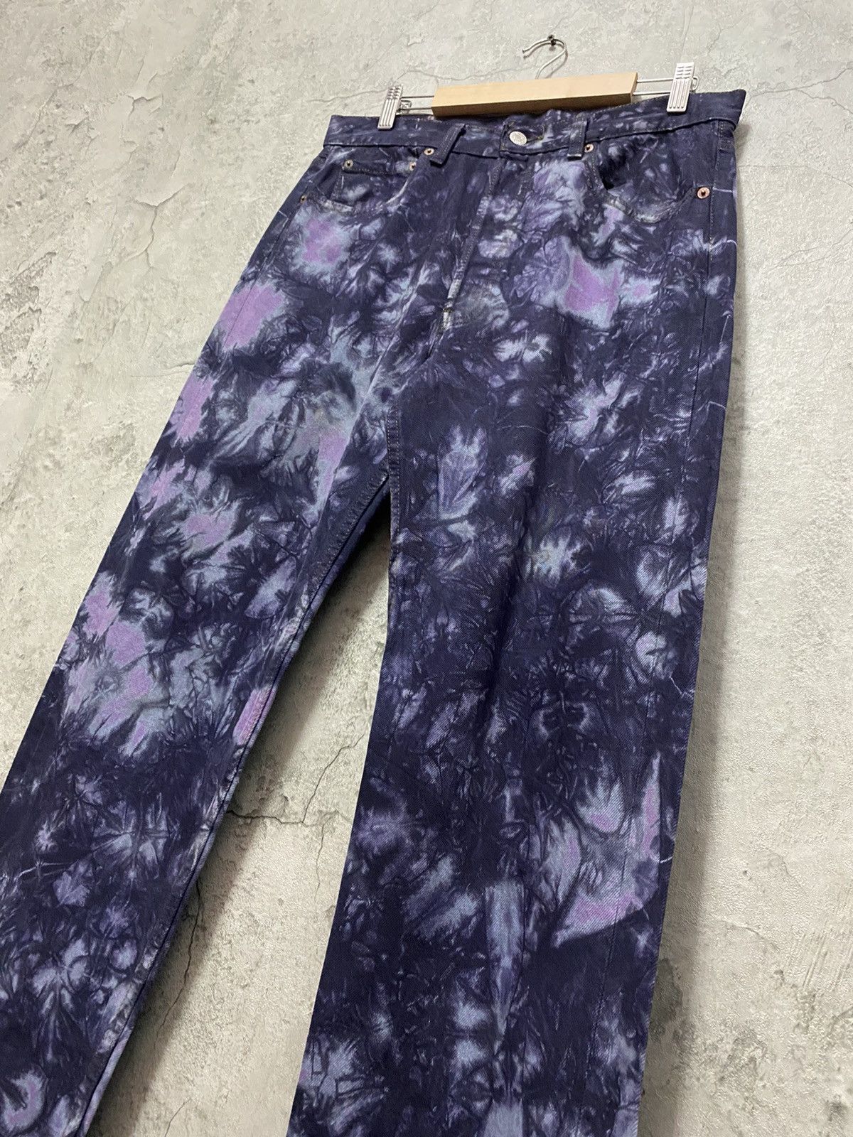Levi's Vintage Levis 501 532 Button Psychedelic Tie Dye Denim Size US 32 / EU 48 - 9 Thumbnail