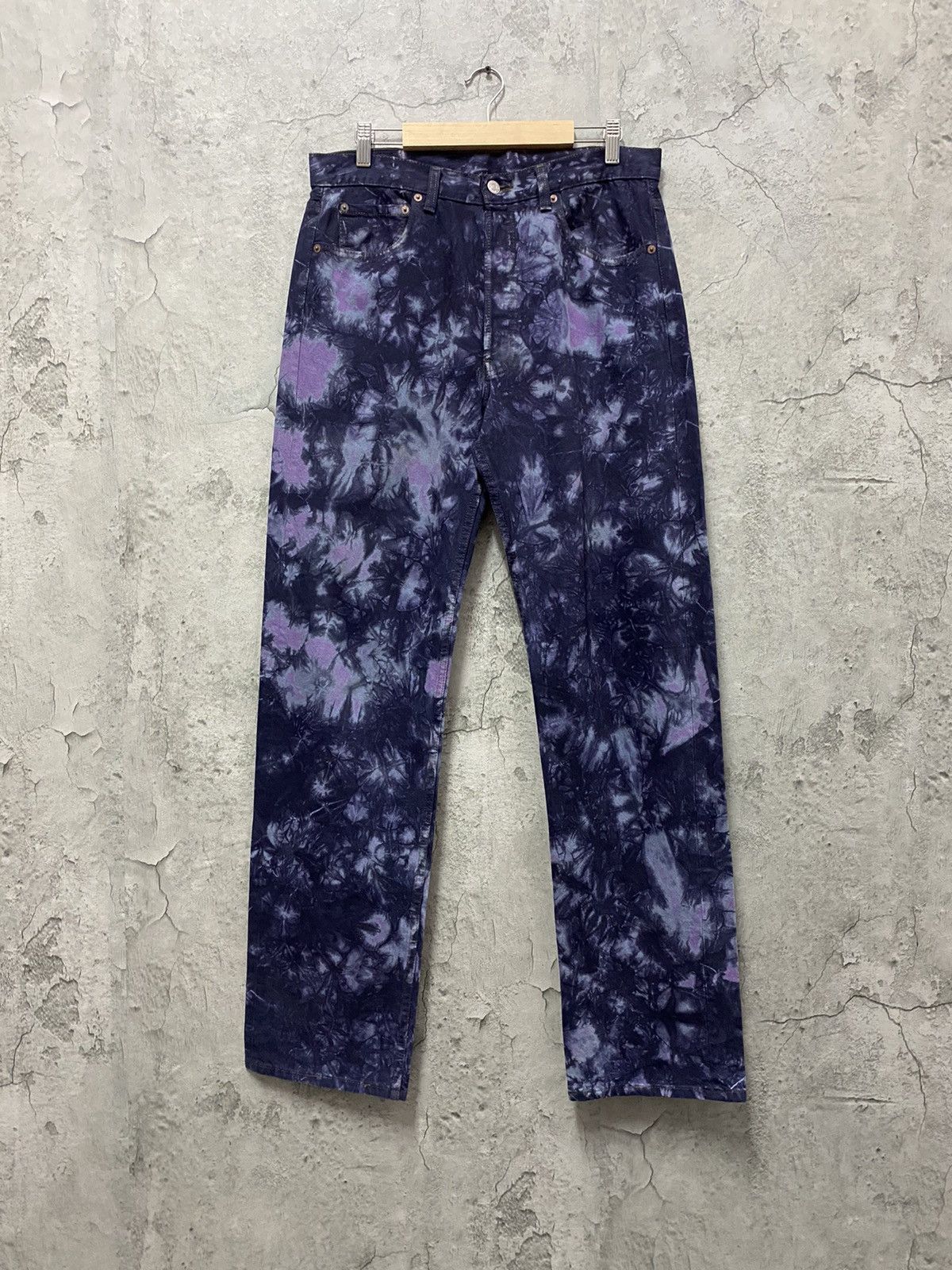 Levi's Vintage Levis 501 532 Button Psychedelic Tie Dye Denim Size US 32 / EU 48 - 2 Thumbnail