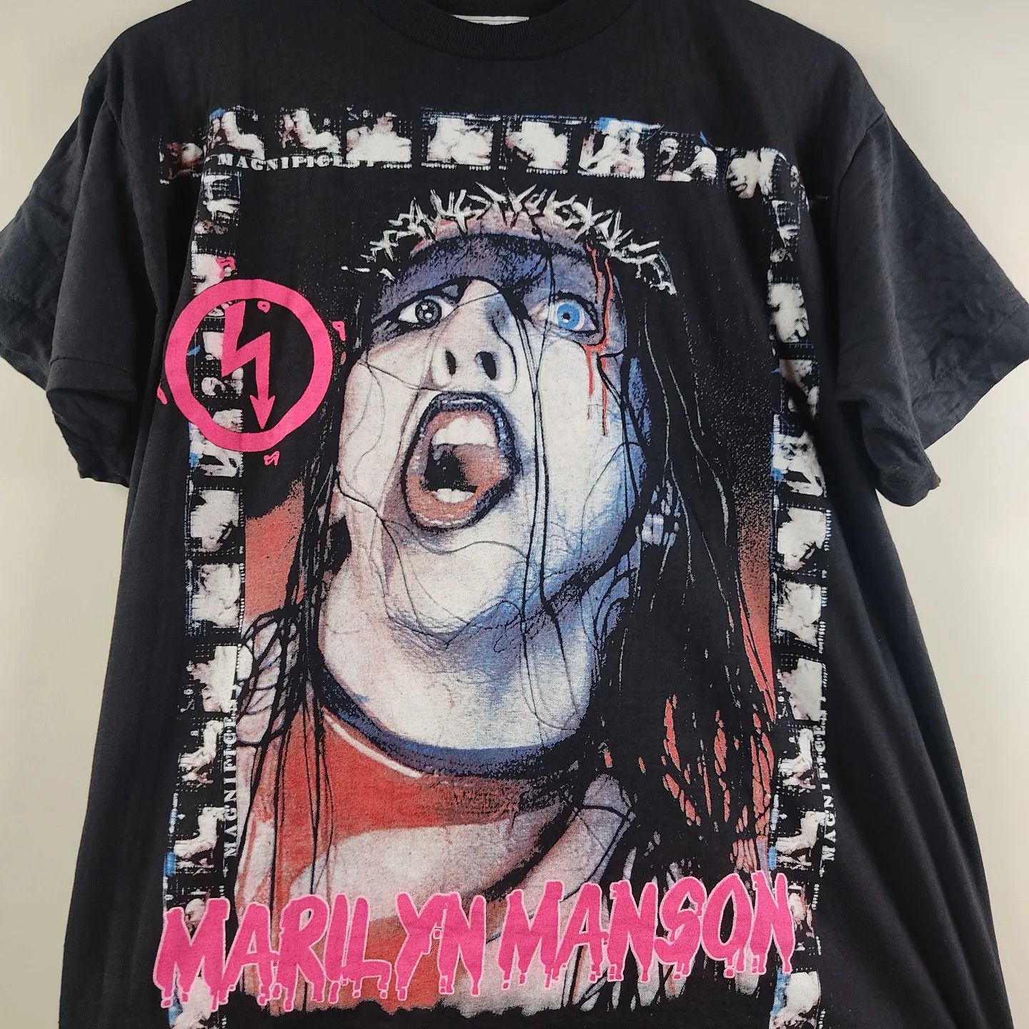 Band Tees × Marilyn Manson × Vintage 1996 Marilyn Manson Antichrist Superstar Jesus Christ 90's Size US L / EU 52-54 / 3 - 4 Thumbnail
