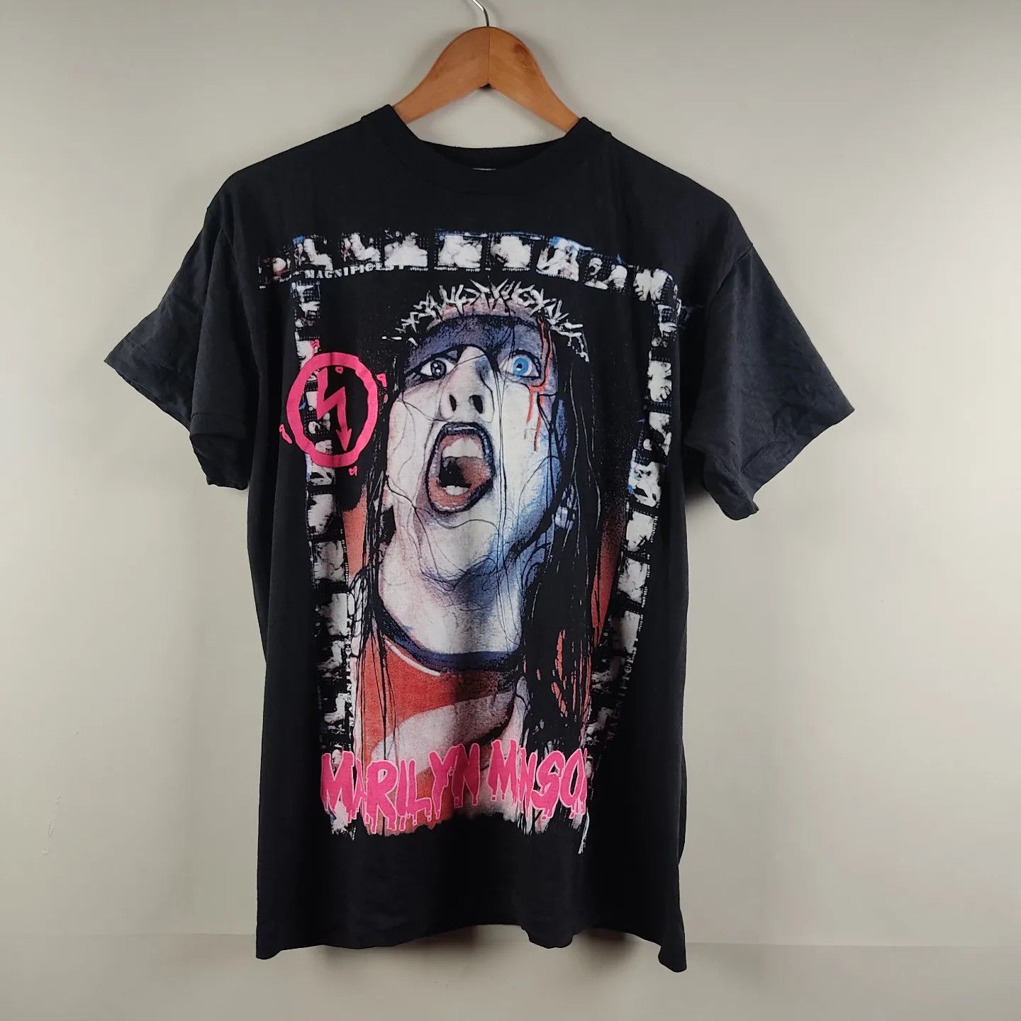 Band Tees × Marilyn Manson × Vintage 1996 Marilyn Manson Antichrist Superstar Jesus Christ 90's Size US L / EU 52-54 / 3 - 7 Thumbnail