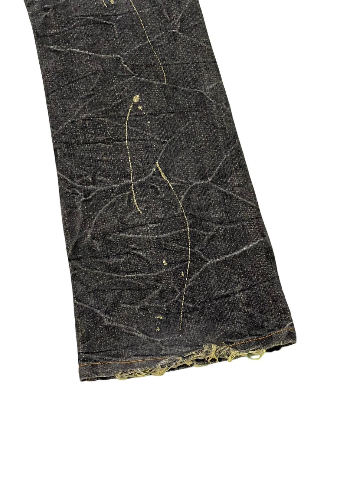 Flare Jeans Nylaus Distress Denim Honeycomb Painted 1🟦8