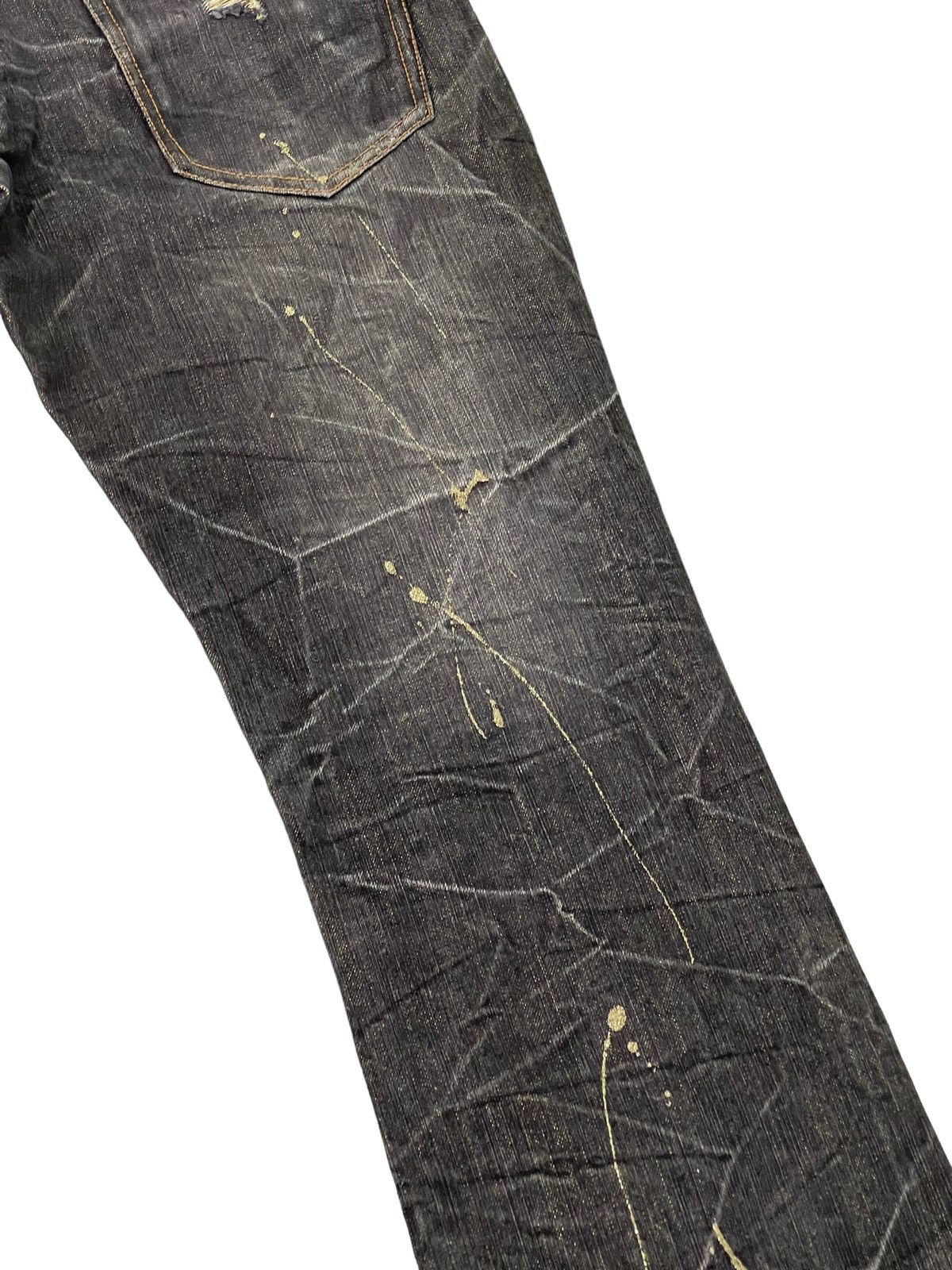 Flare Jeans Nylaus Distress Denim Honeycomb Painted 1🟦8