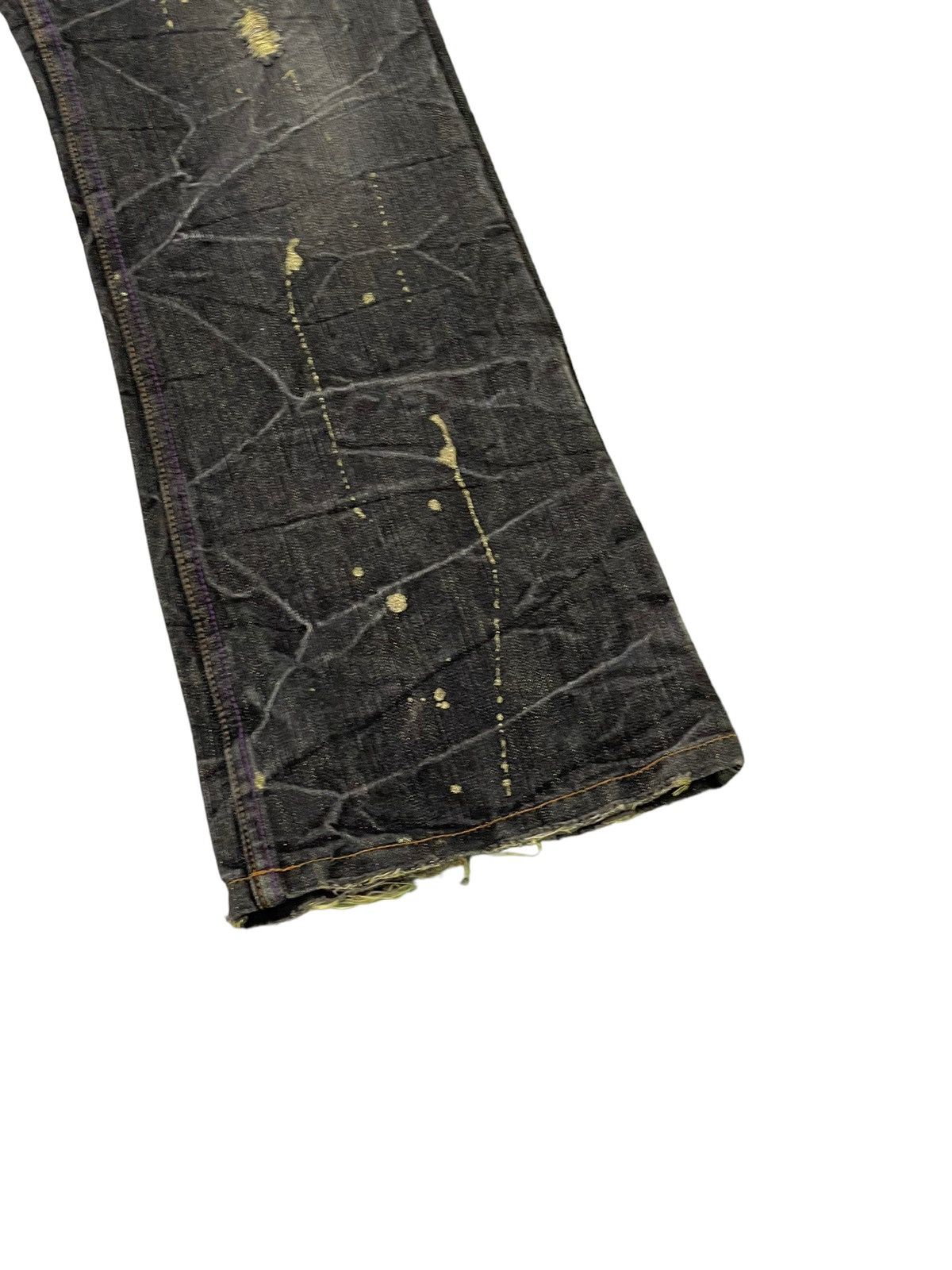 Flare Jeans Nylaus Distress Denim Honeycomb Painted 1🟦8