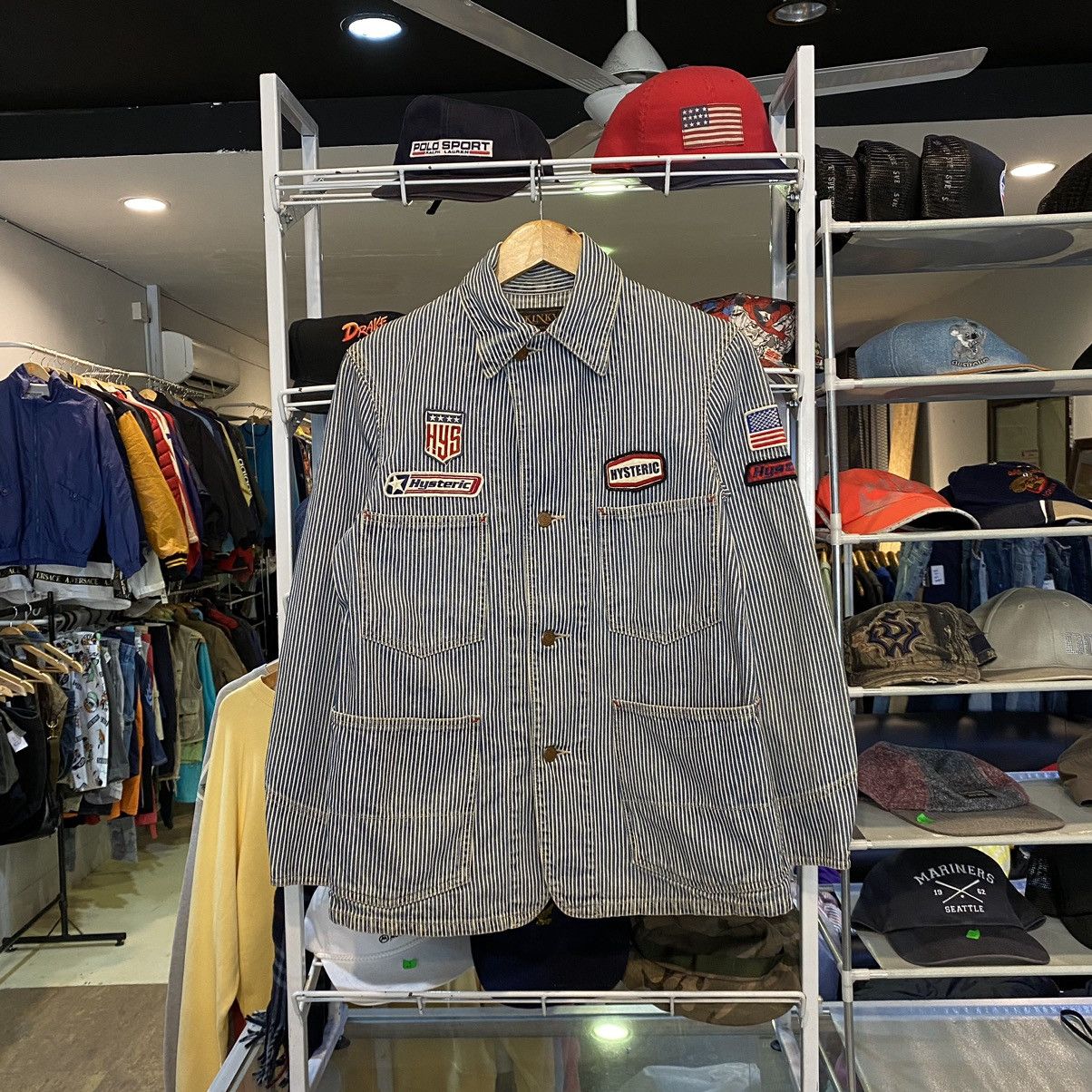 Hysteric Glamour VINTAGE‼️Hysteric Glamour Patches Hickory Stripe Chore Jacket Size US M / EU 48-50 / 2 - 1 Thumbnail