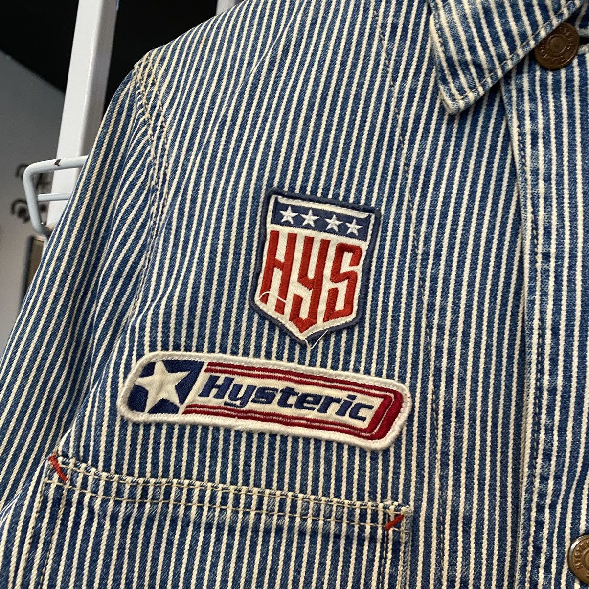Hysteric Glamour VINTAGE‼️Hysteric Glamour Patches Hickory Stripe Chore Jacket Size US M / EU 48-50 / 2 - 9 Thumbnail