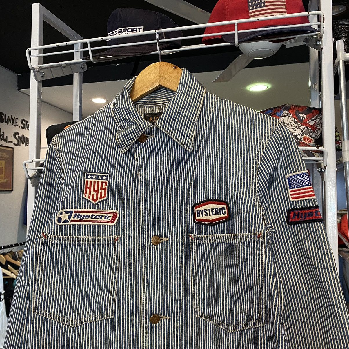 Hysteric Glamour VINTAGE‼️Hysteric Glamour Patches Hickory Stripe Chore Jacket Size US M / EU 48-50 / 2 - 4 Thumbnail