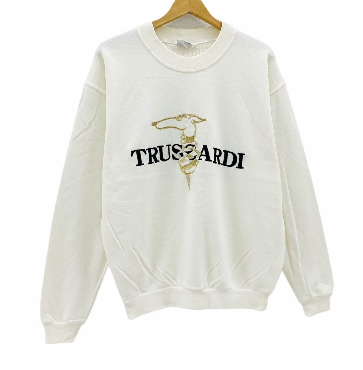 Trussardi Vintage 90s Trussardi Italy Crewneck Sweatshirt Size US M / EU 48-50 / 2 - 2 Thumbnail