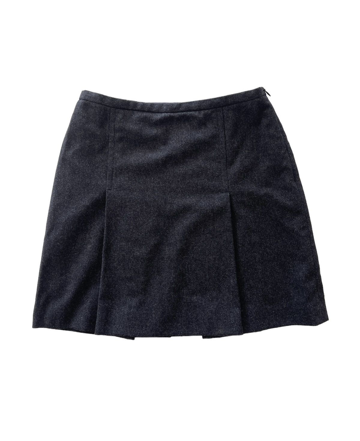 image of Agnes B. Wool Skirt in Dark Grey, Women's (Size 26)