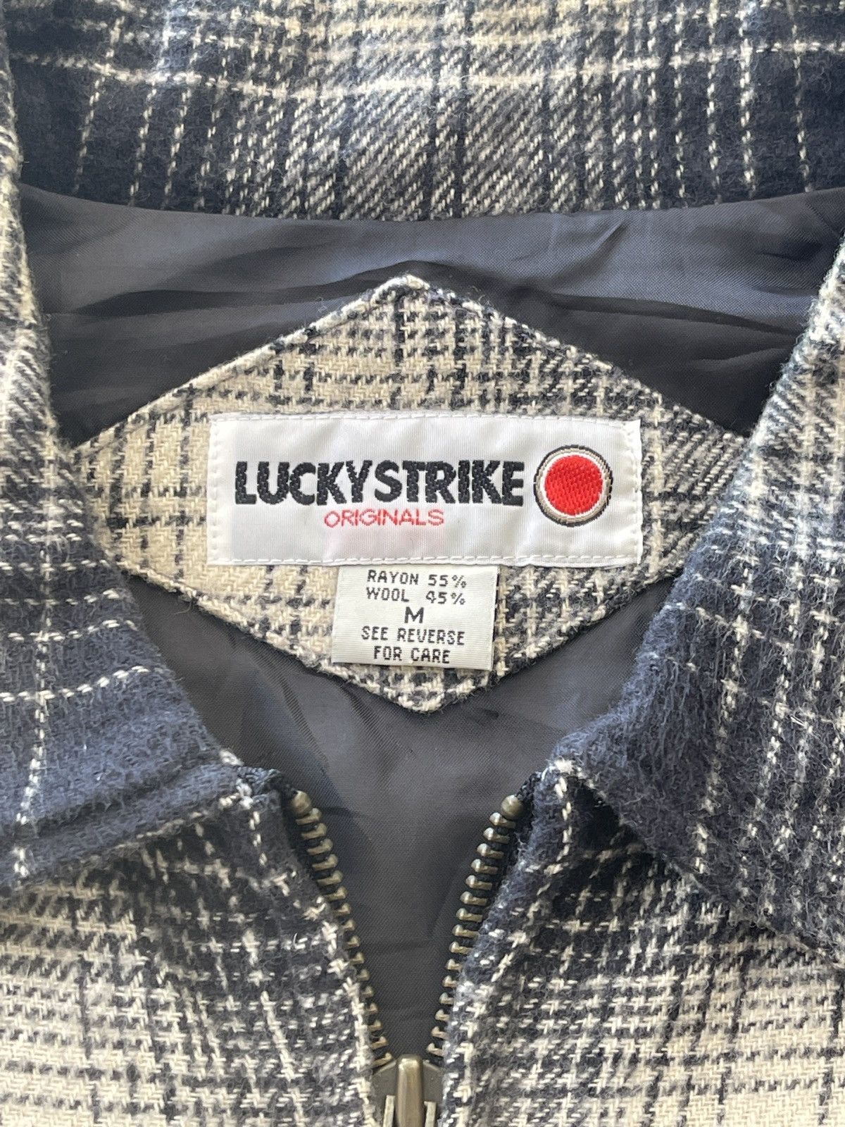 Japanese Brand Vintage Lucky Strike Wool Tartan Jacket Size US M / EU 48-50 / 2 - 7 Thumbnail