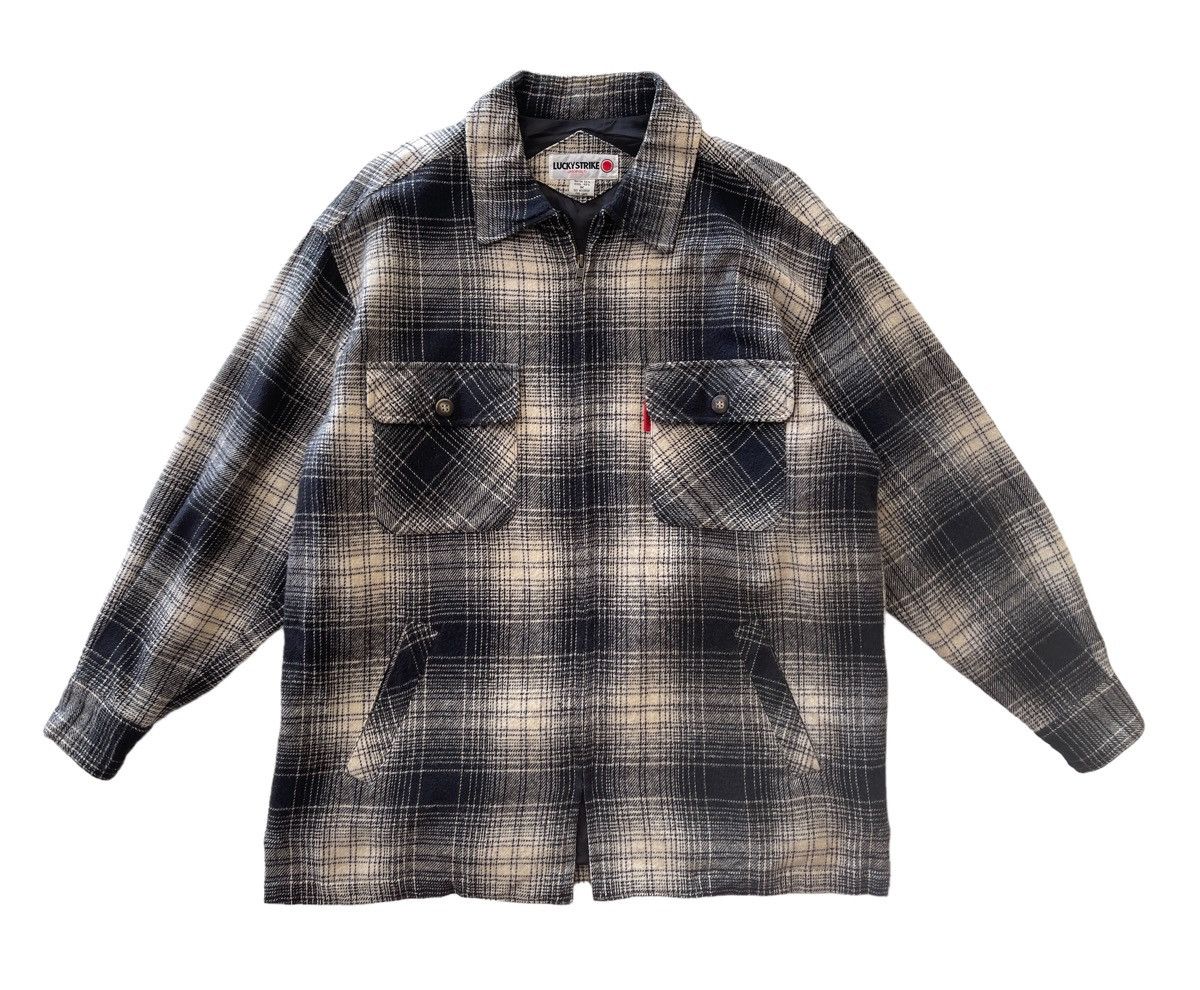 Japanese Brand Vintage Lucky Strike Wool Tartan Jacket Size US M / EU 48-50 / 2 - 4 Thumbnail