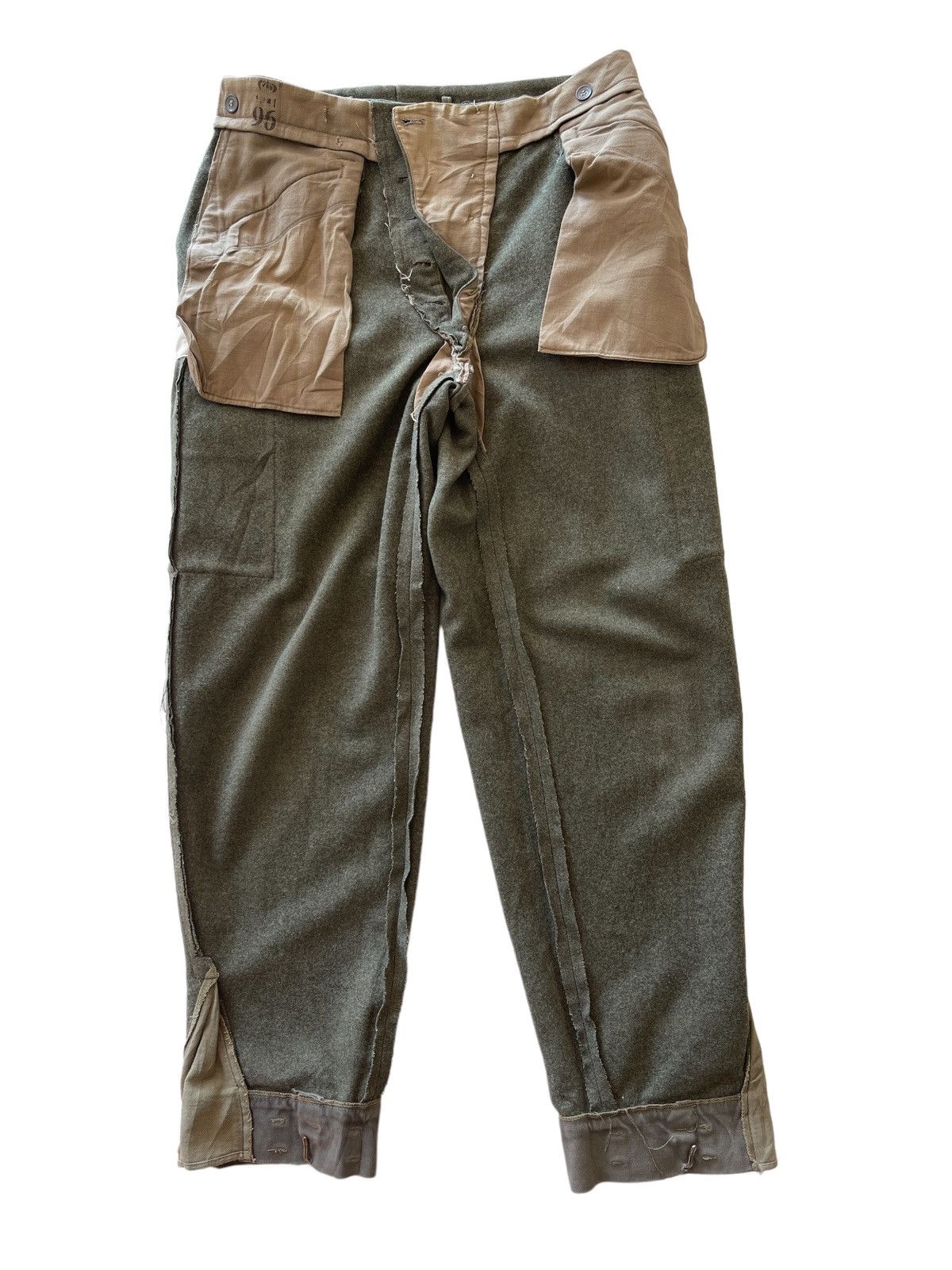 Vintage RARE!!! 1940s WWII Swedish Wool Military Trousers Pants Size US 31 - 7 Thumbnail