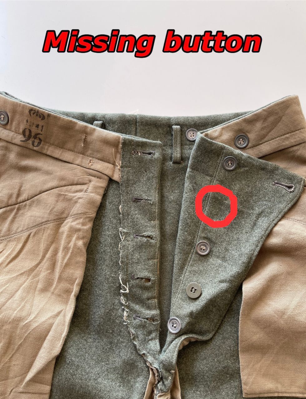 Vintage RARE!!! 1940s WWII Swedish Wool Military Trousers Pants Size US 31 - 12 Thumbnail