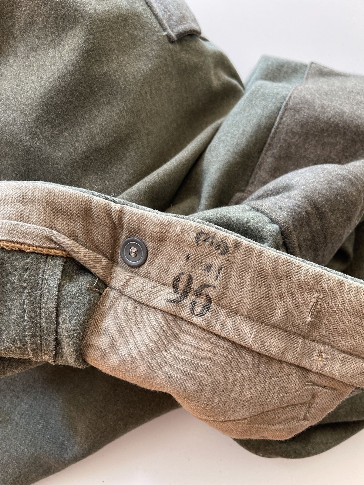 Vintage RARE!!! 1940s WWII Swedish Wool Military Trousers Pants Size US 31 - 14 Thumbnail