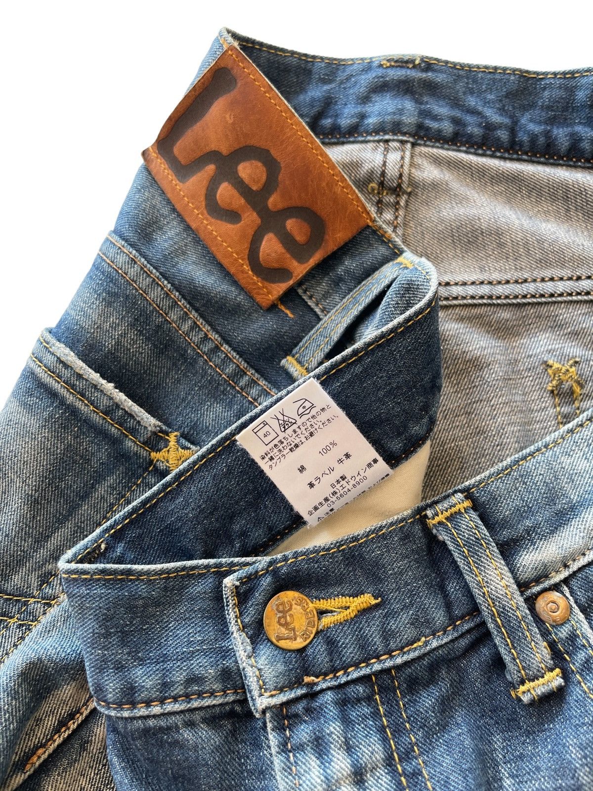 Lee Vintage Lee Riders Selvedge Rusty Jeans Size US 35 - 12 Thumbnail