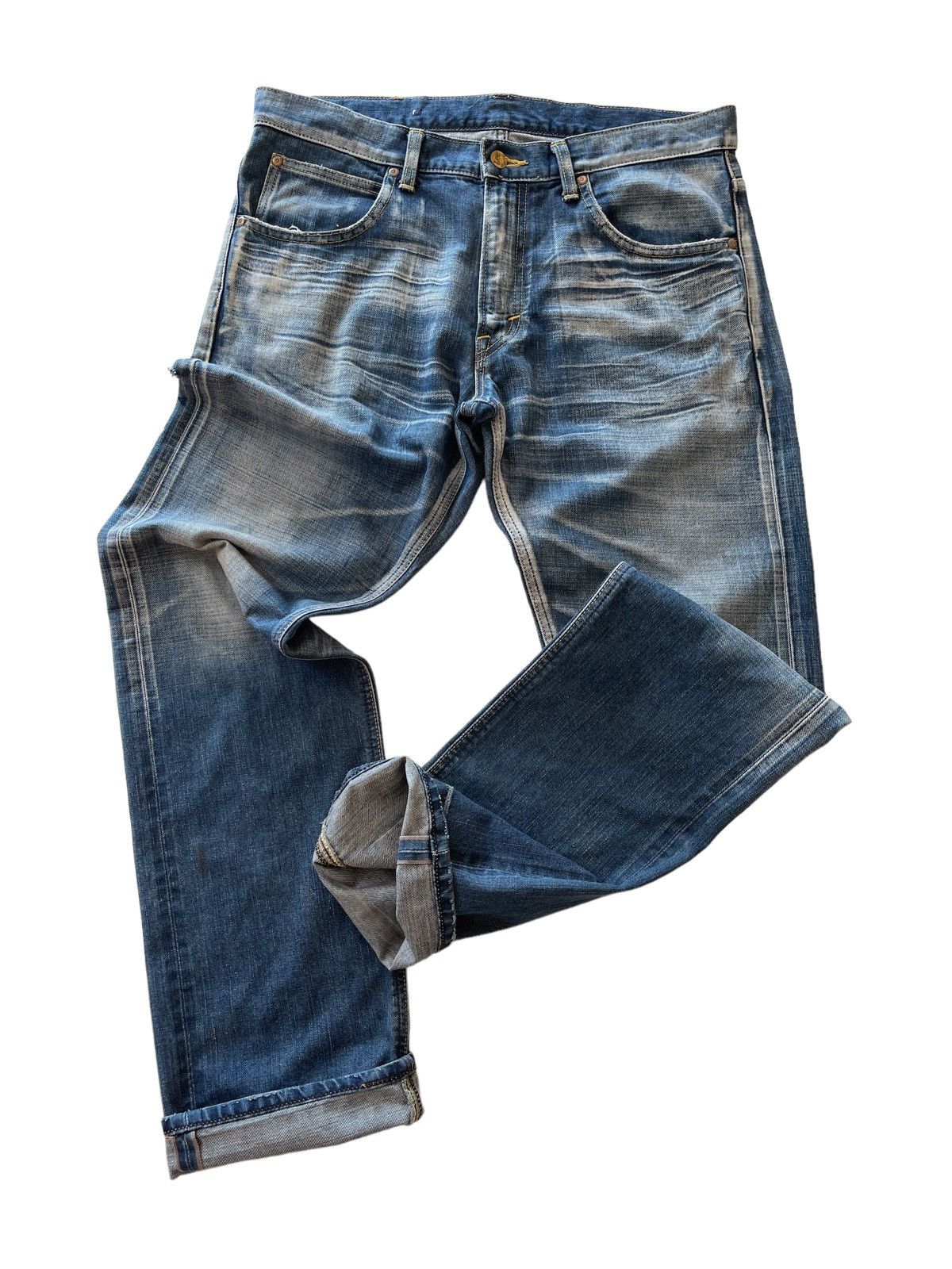 Lee Vintage Lee Riders Selvedge Rusty Jeans Size US 35 - 6 Thumbnail