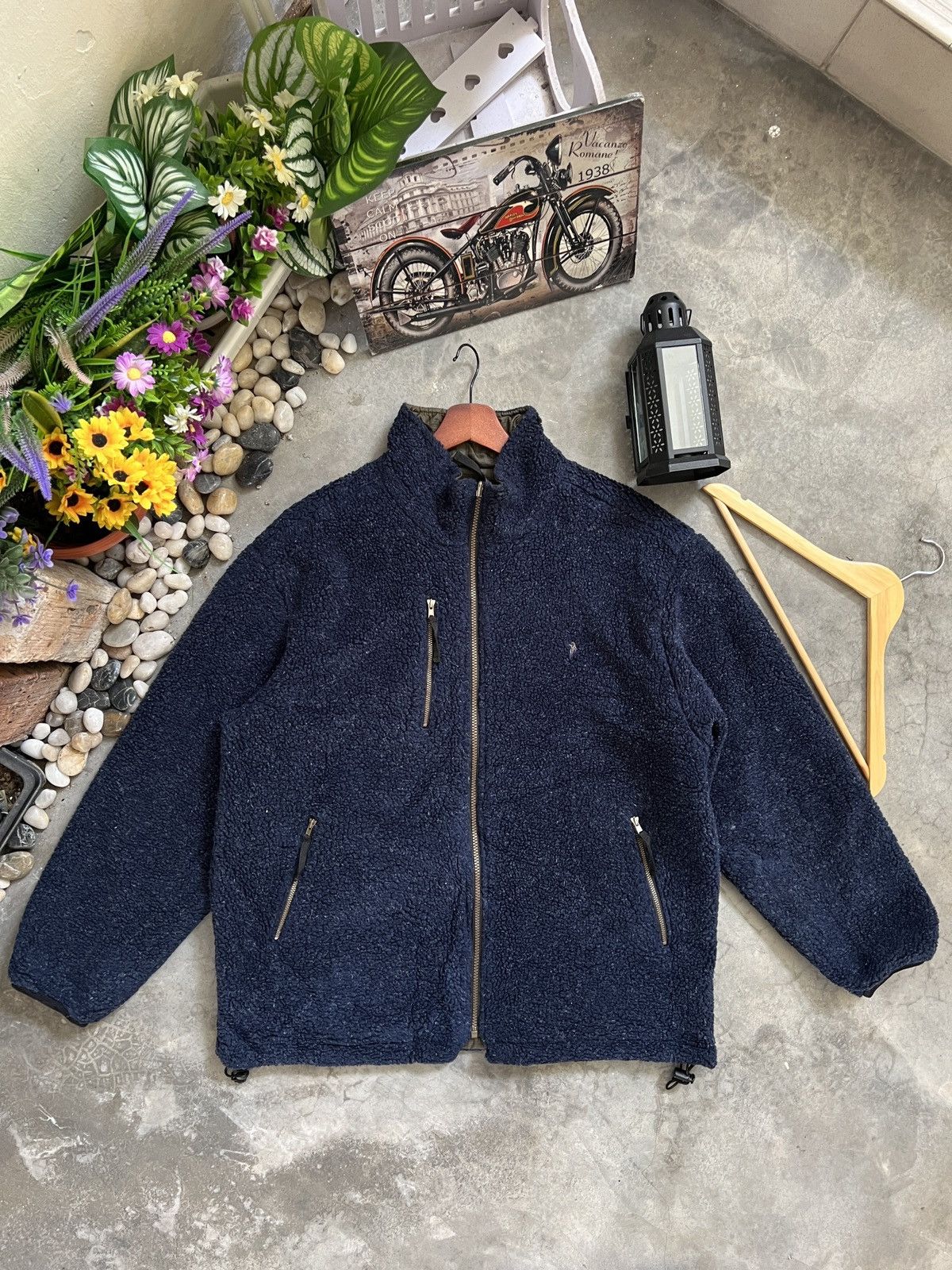 Vintage 🖤 Polo Country Riversible Sherpa Zipper Up