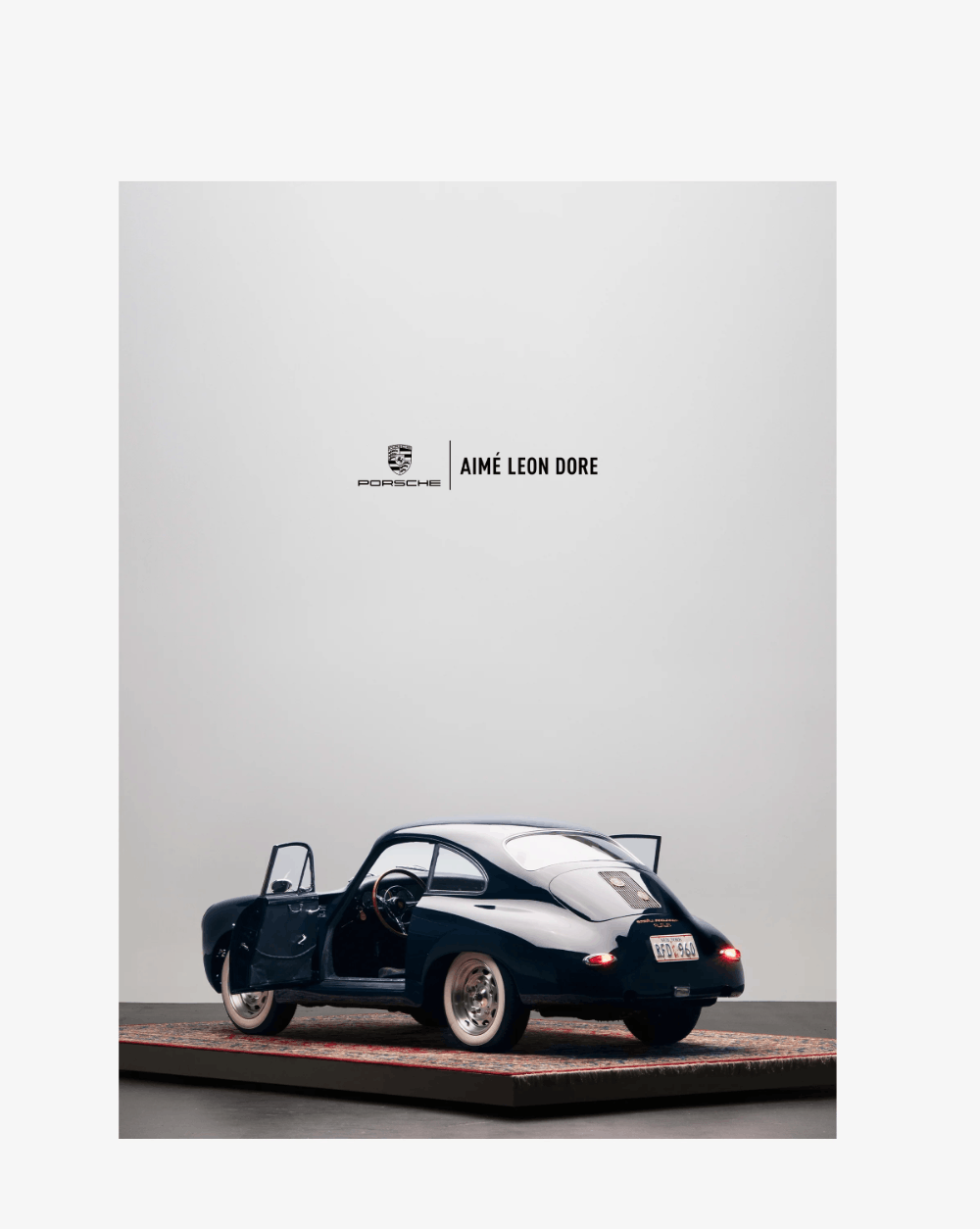 Pre-owned Aimé Leon Dore Ald / Porsche 356 Poster In Black