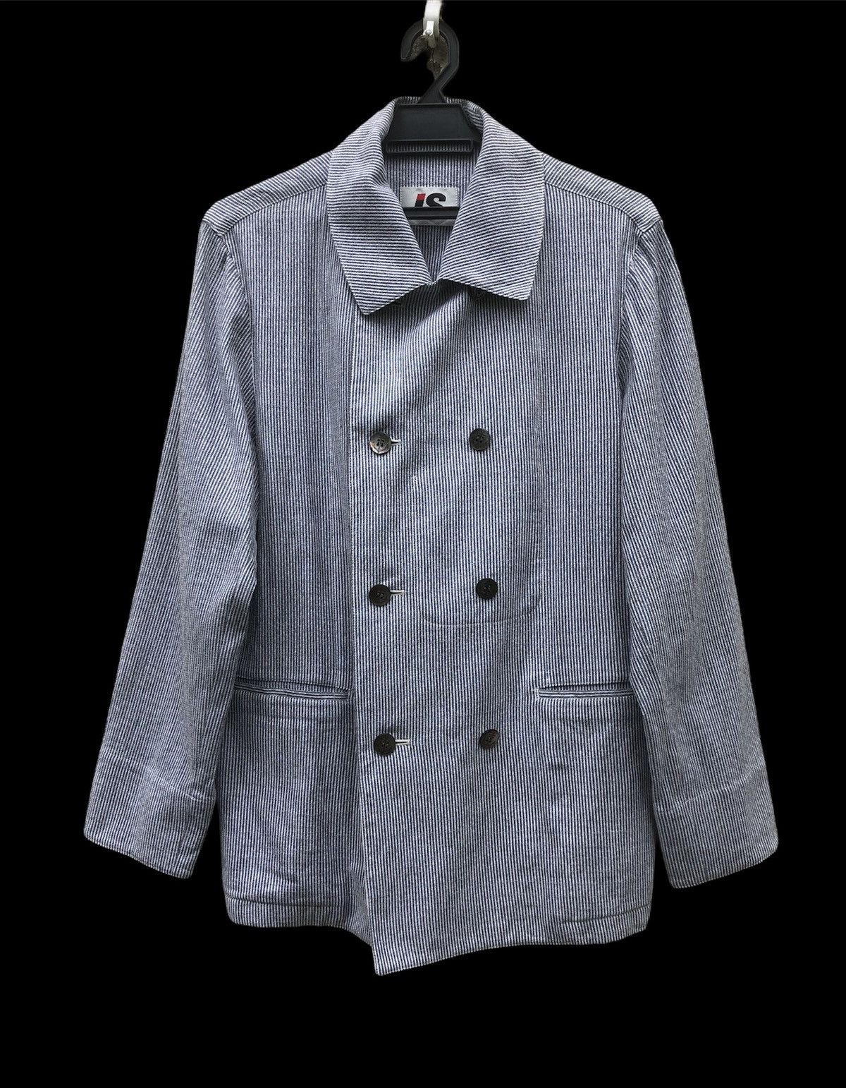 Issey Miyake × Vintage 🔥END SALE❌ Vtg I.S Issey Miyake Hickory Coat Jacket Size 38L - 1 Thumbnail