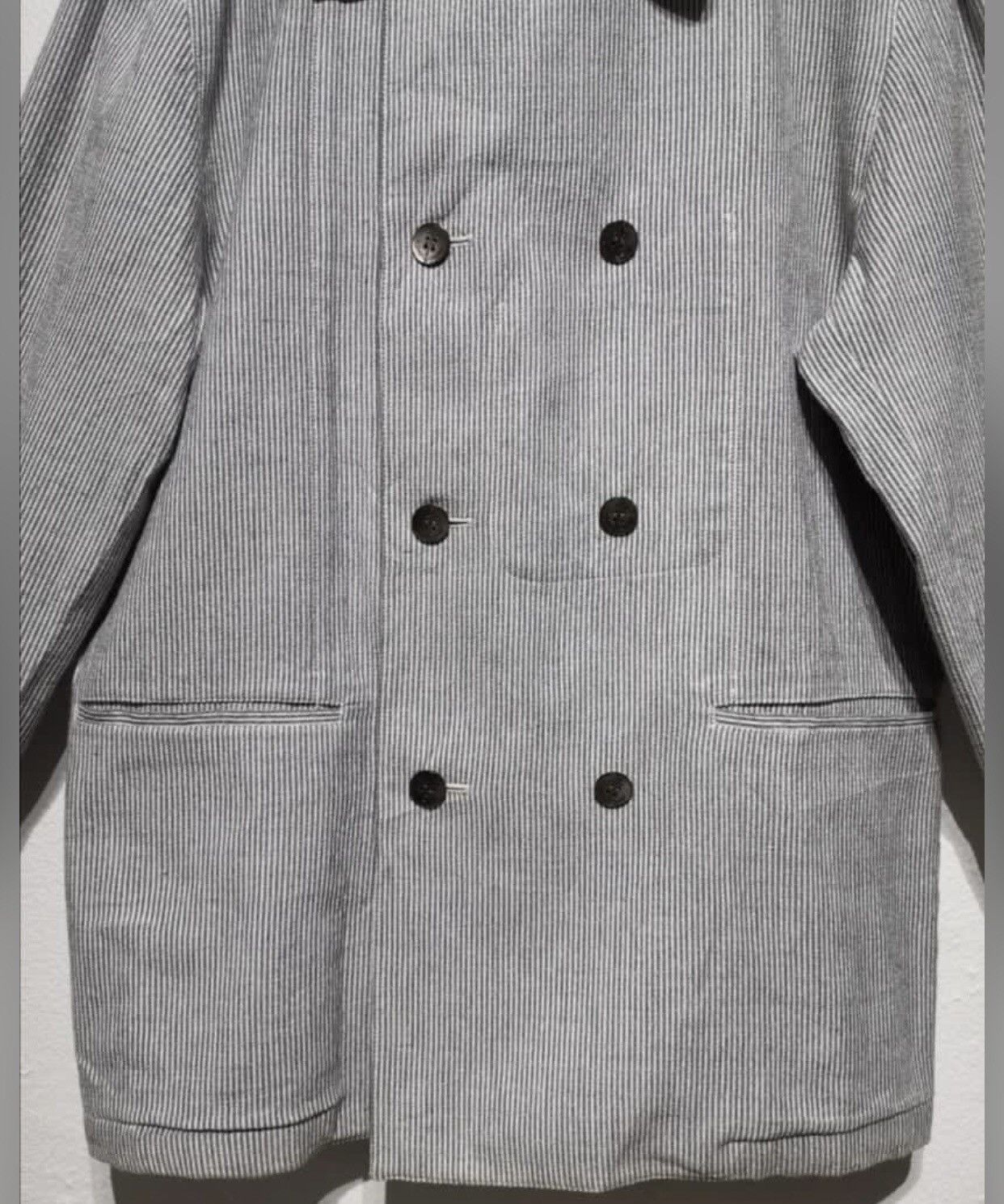 Issey Miyake × Vintage 🔥END SALE❌ Vtg I.S Issey Miyake Hickory Coat Jacket Size 38L - 6 Thumbnail