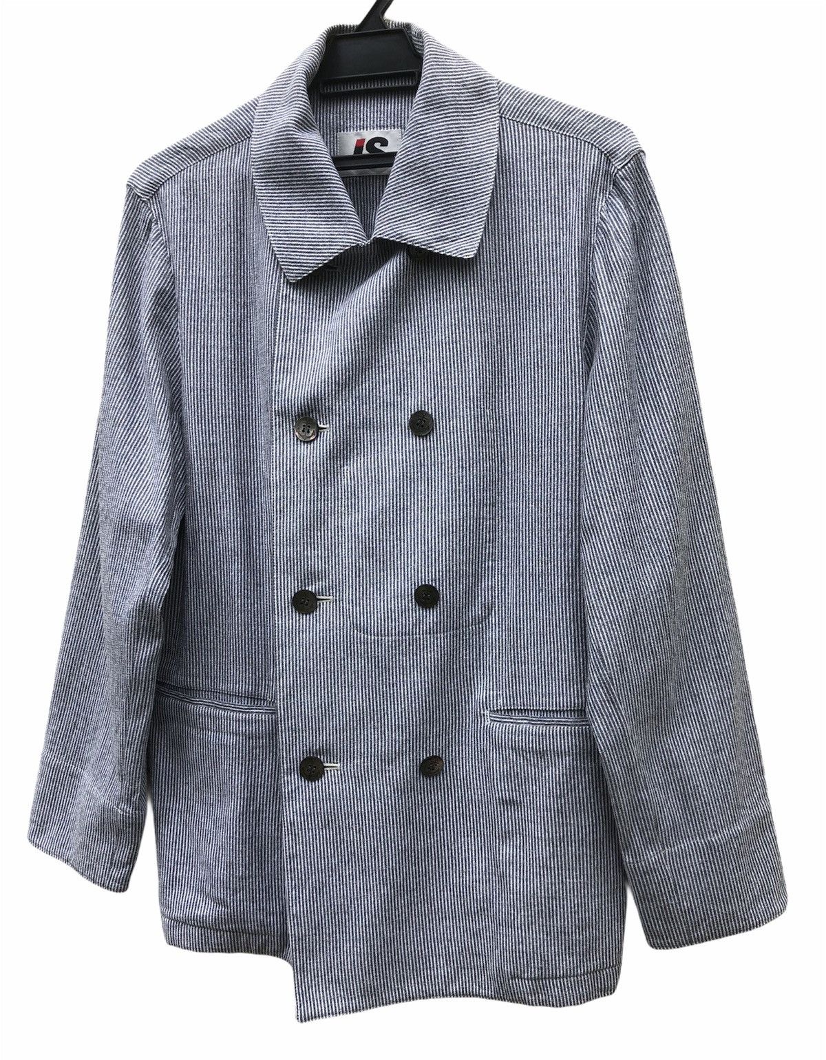 Issey Miyake × Vintage 🔥END SALE❌ Vtg I.S Issey Miyake Hickory Coat Jacket Size 38L - 4 Thumbnail