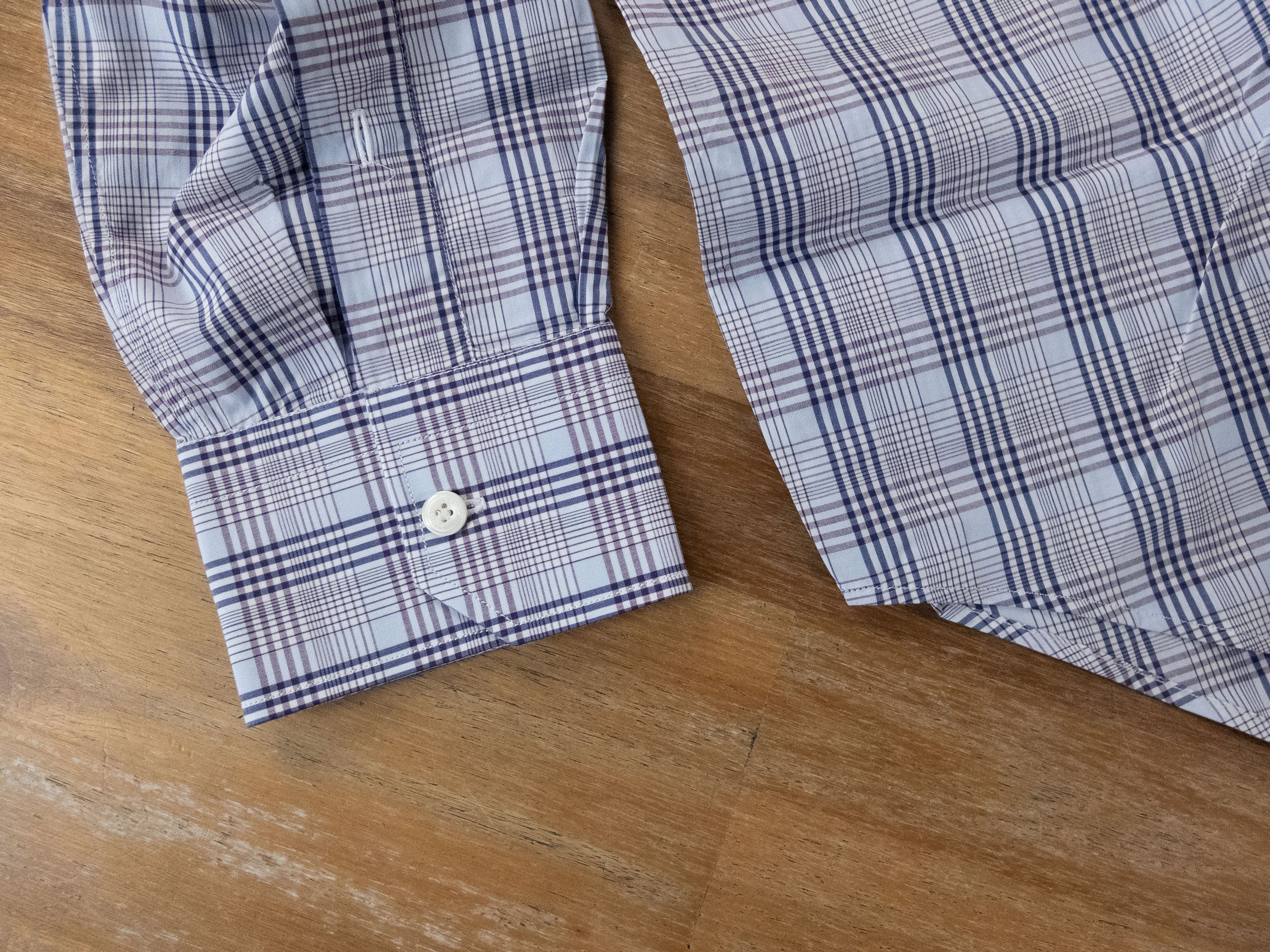 Lanvin LANVIN Paris blue white gingham plaid dress shirt 43 17 Size US XL / EU 56 / 4 - 3 Thumbnail