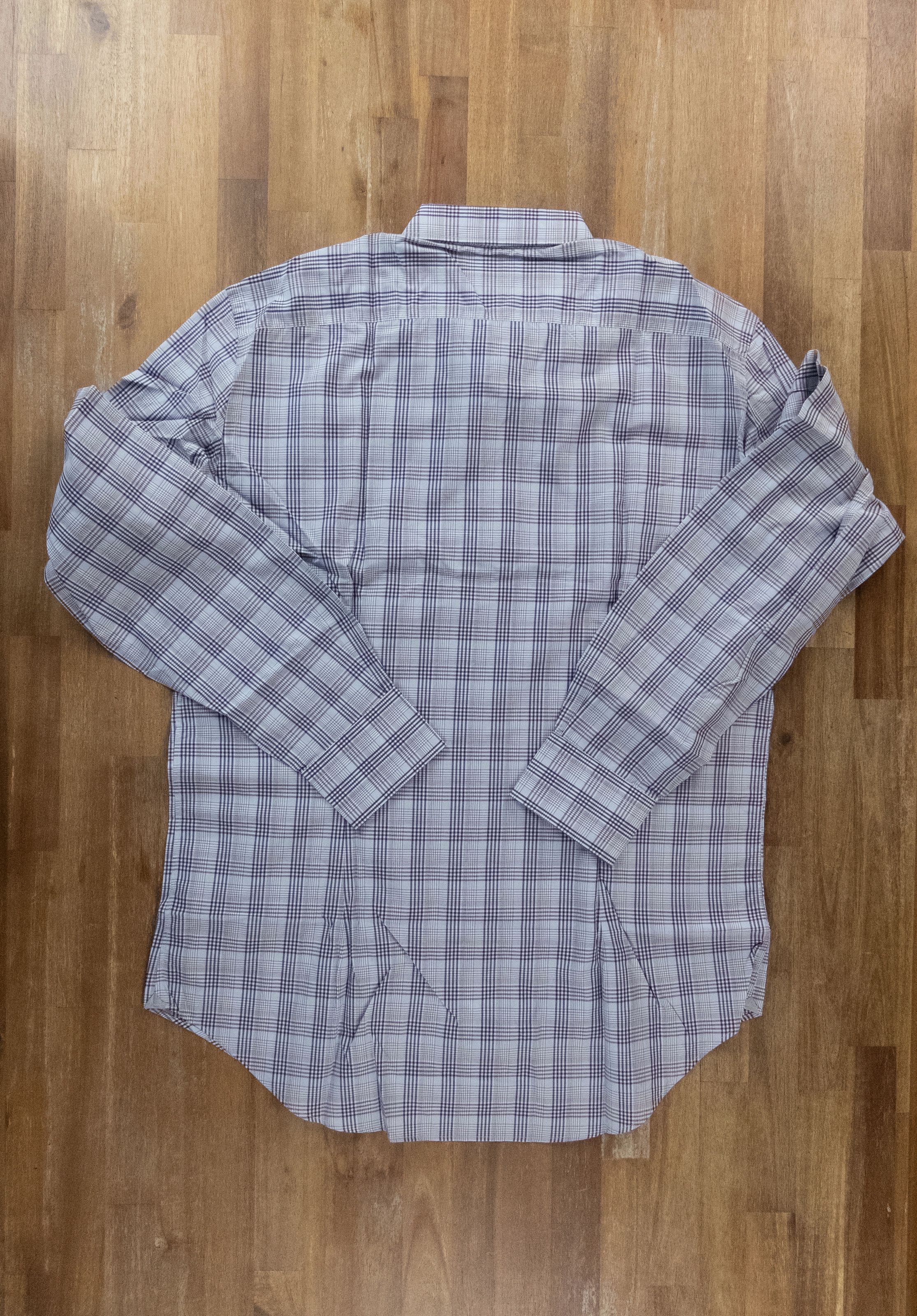 Lanvin LANVIN Paris blue white gingham plaid dress shirt 43 17 Size US XL / EU 56 / 4 - 5 Thumbnail