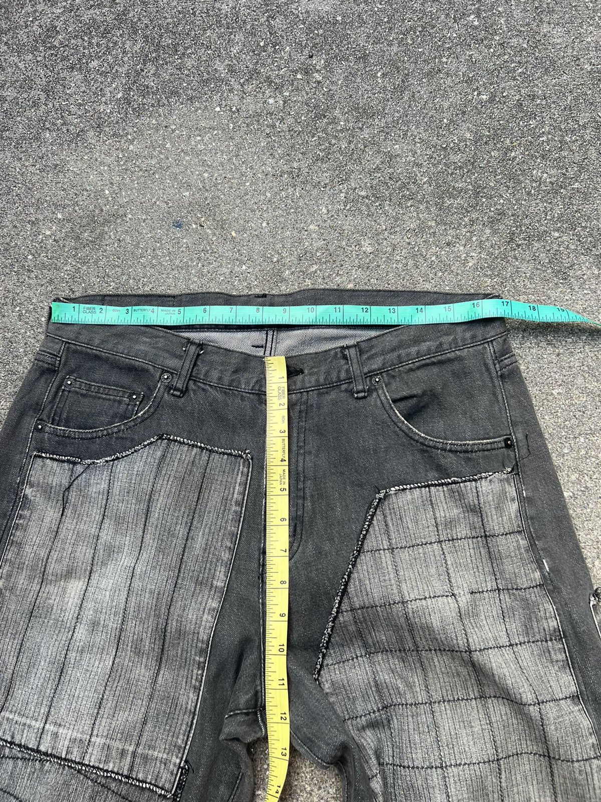 Neighborhood × Vintage Vintage 2002 Neighborhood Japan Patchwork Denim Black Jeans Size US 33 - 2 Thumbnail