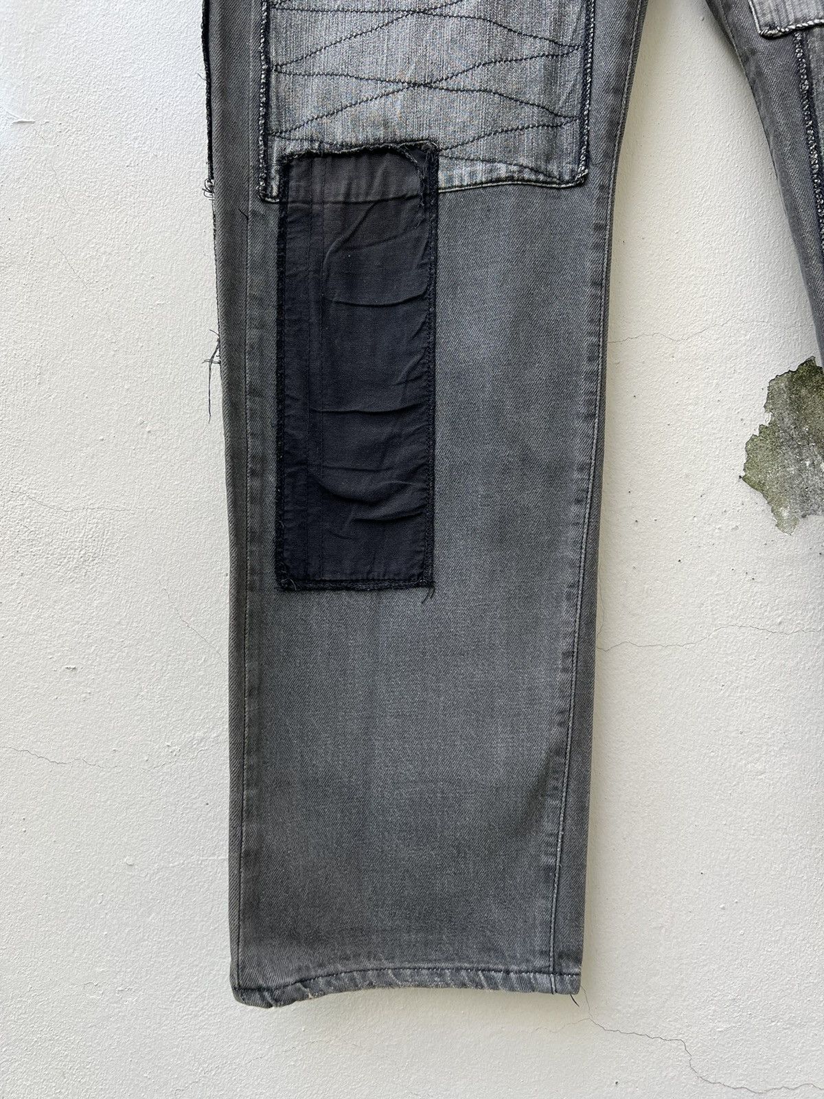 Neighborhood × Vintage Vintage 2002 Neighborhood Japan Patchwork Denim Black Jeans Size US 33 - 9 Thumbnail