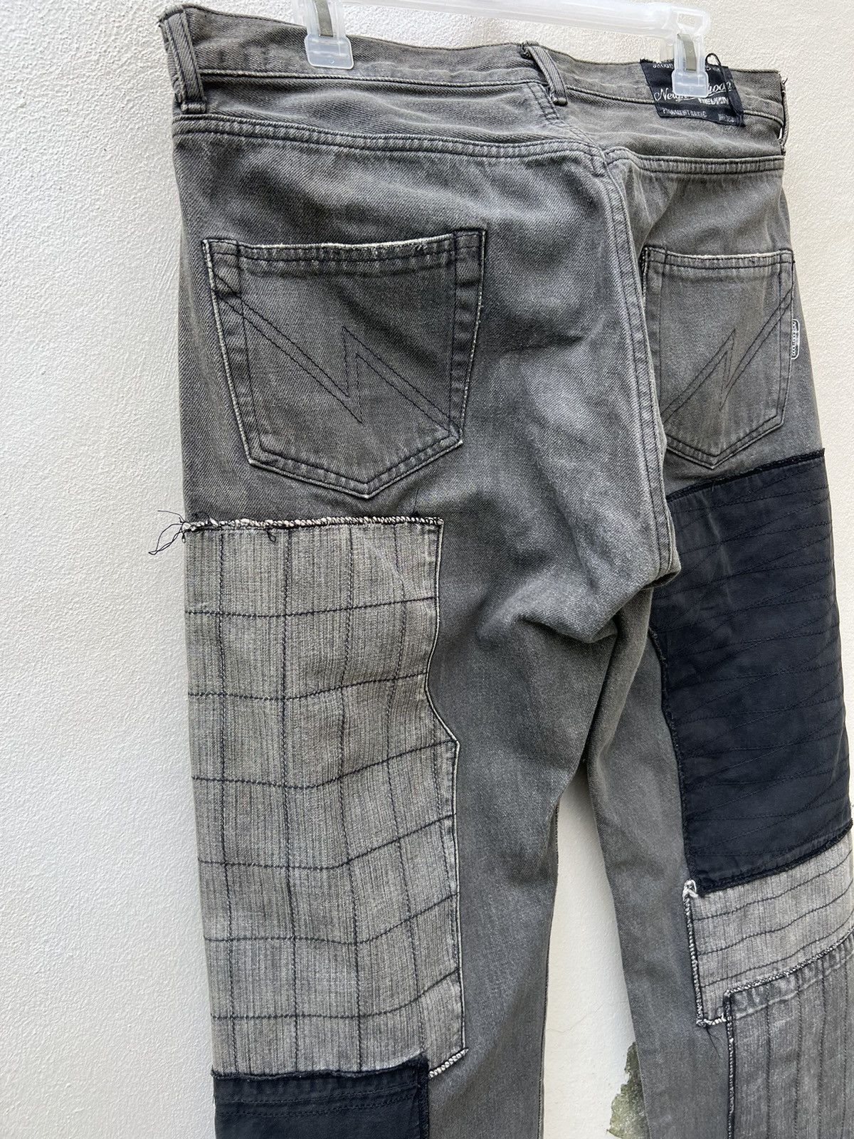 Neighborhood × Vintage Vintage 2002 Neighborhood Japan Patchwork Denim Black Jeans Size US 33 - 15 Thumbnail
