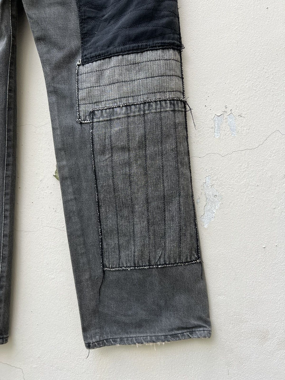 Neighborhood × Vintage Vintage 2002 Neighborhood Japan Patchwork Denim Black Jeans Size US 33 - 19 Thumbnail