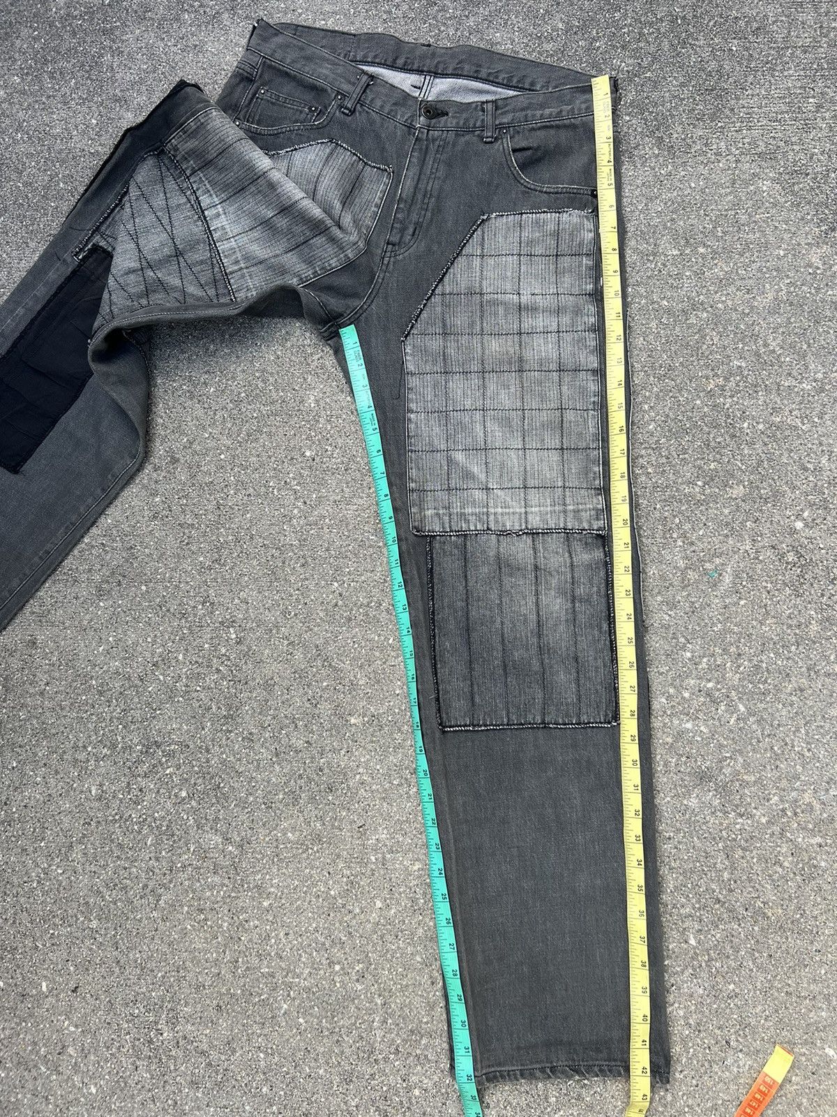 Neighborhood × Vintage Vintage 2002 Neighborhood Japan Patchwork Denim Black Jeans Size US 33 - 4 Thumbnail