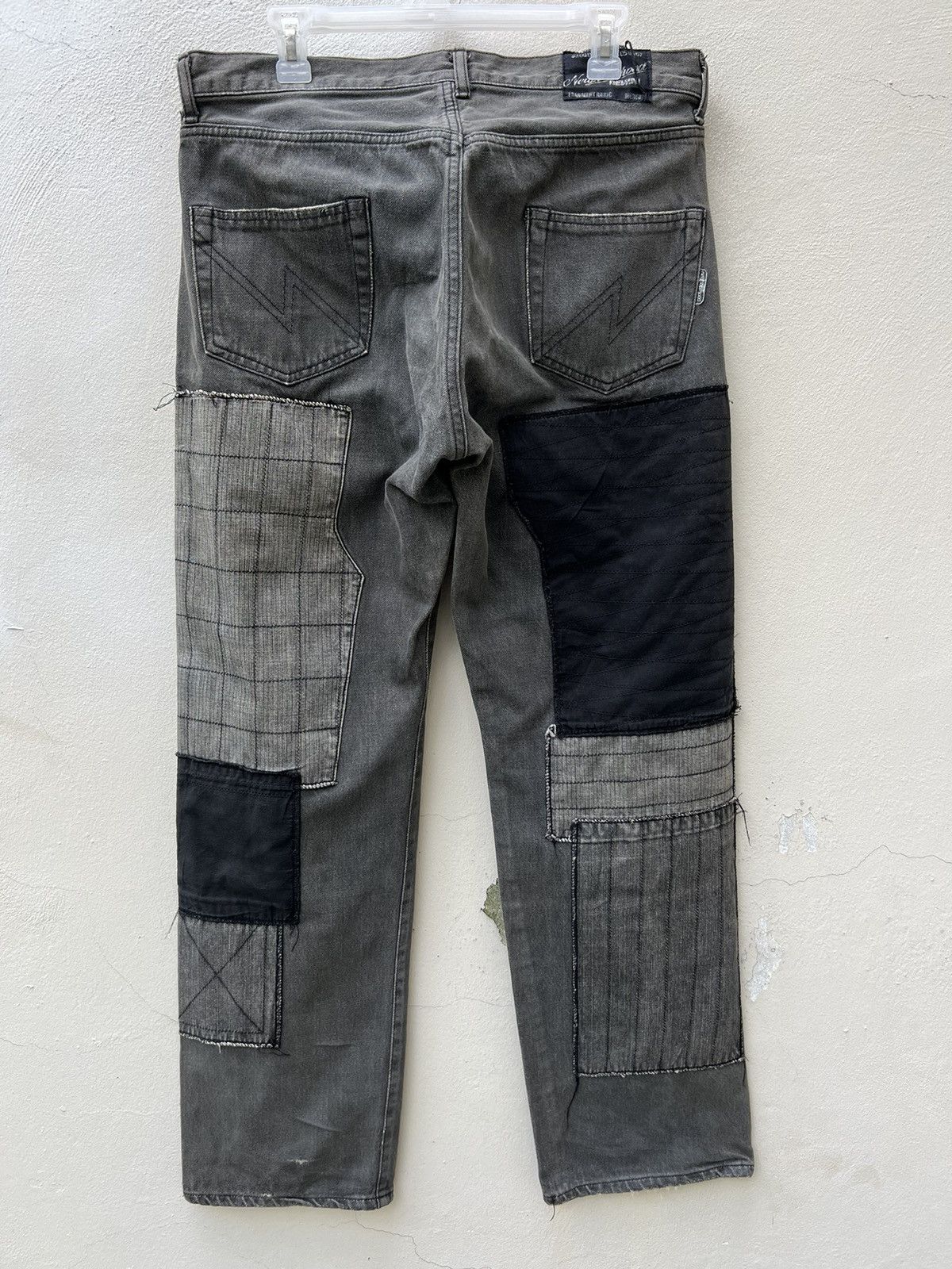 Neighborhood × Vintage Vintage 2002 Neighborhood Japan Patchwork Denim Black Jeans Size US 33 - 14 Thumbnail