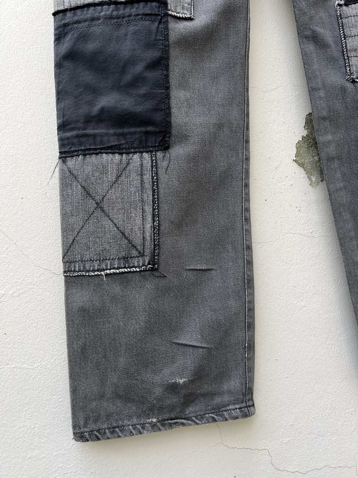 Neighborhood × Vintage Vintage 2002 Neighborhood Japan Patchwork Denim Black Jeans Size US 33 - 16 Thumbnail