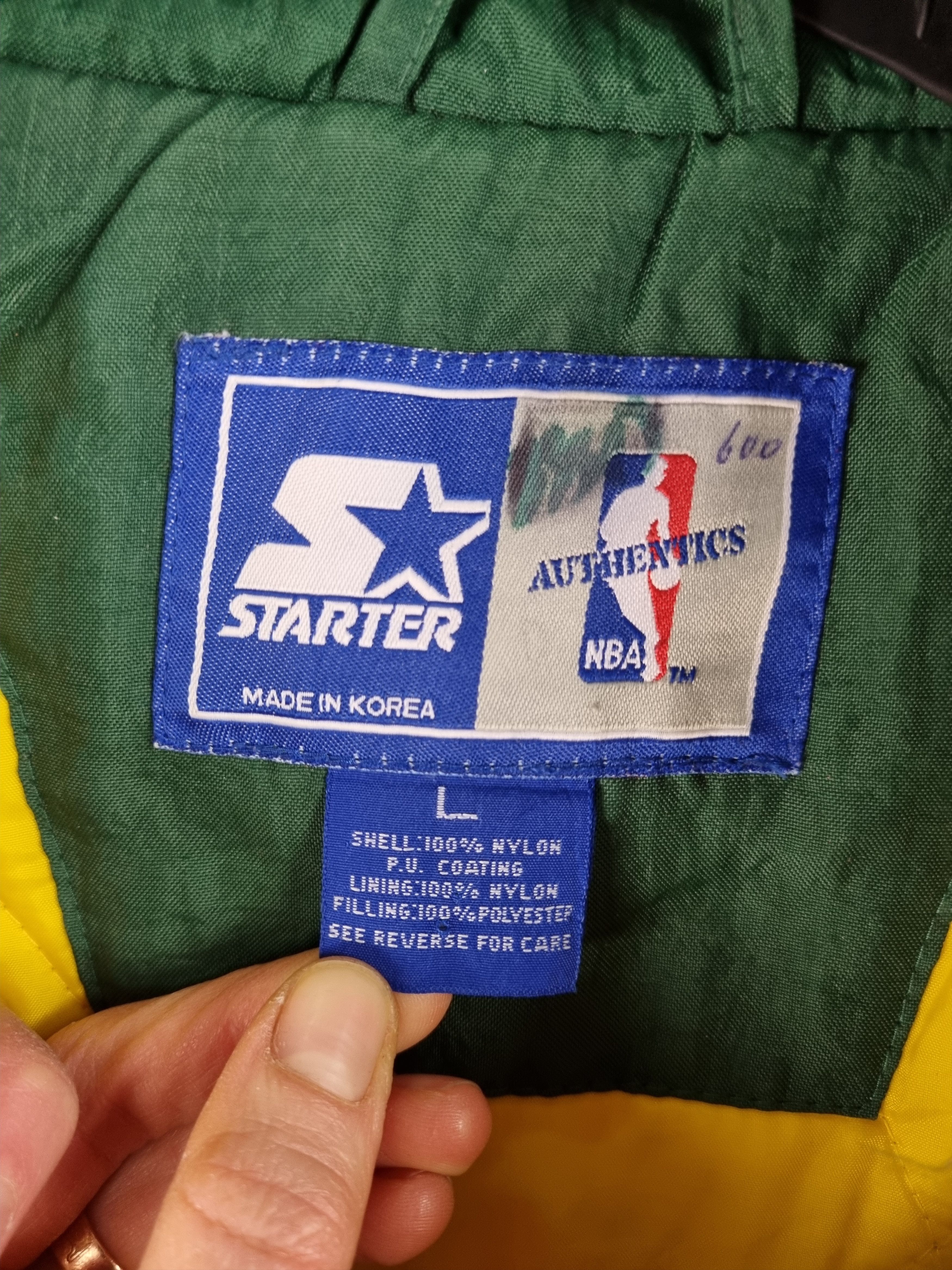 NBA × Starter × Vintage 1994 Seattle Sonics NBA Basketball Bomber Nylon Jacket Size US L / EU 52-54 / 3 - 6 Thumbnail