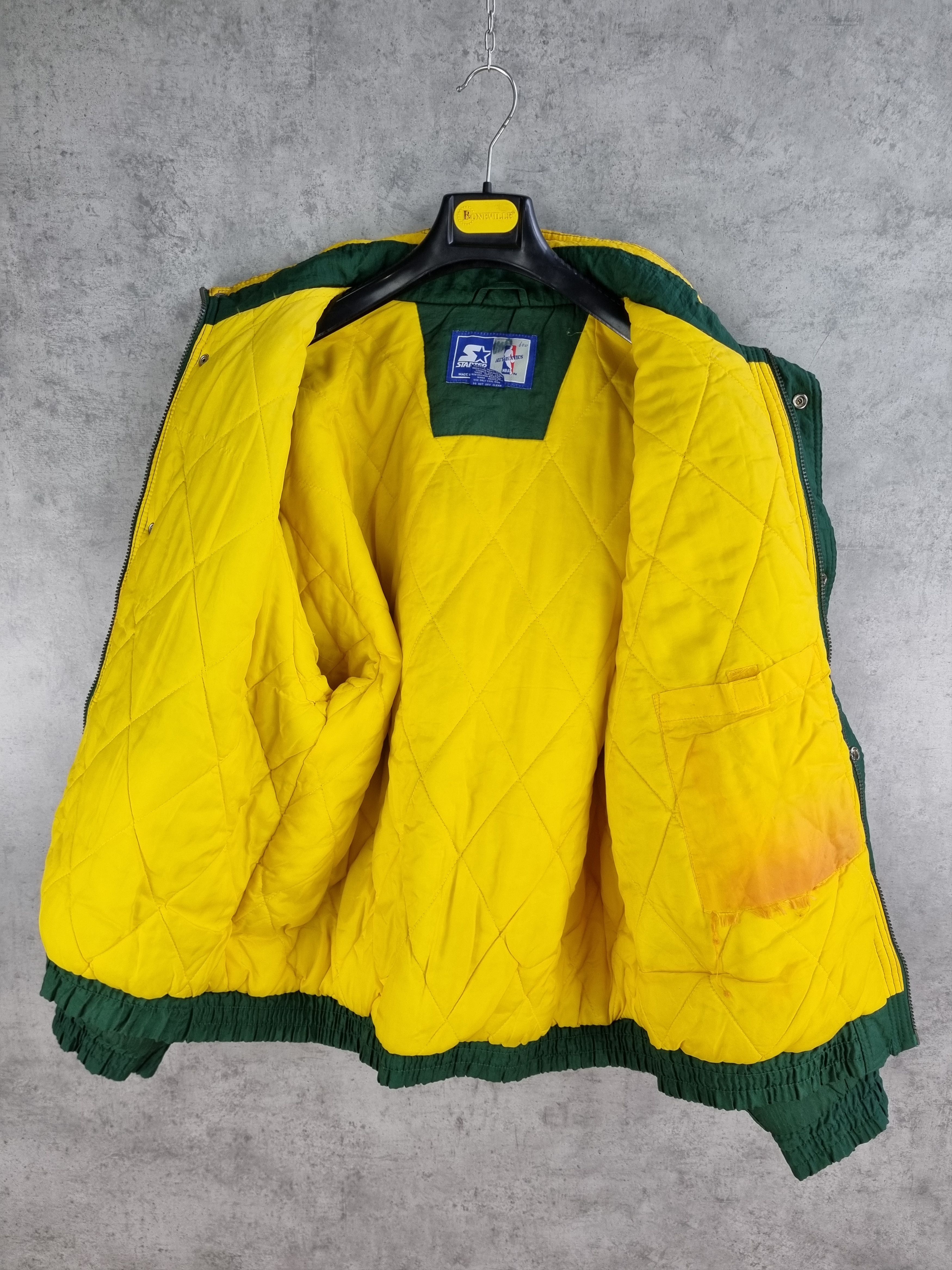 NBA × Starter × Vintage 1994 Seattle Sonics NBA Basketball Bomber Nylon Jacket Size US L / EU 52-54 / 3 - 7 Thumbnail