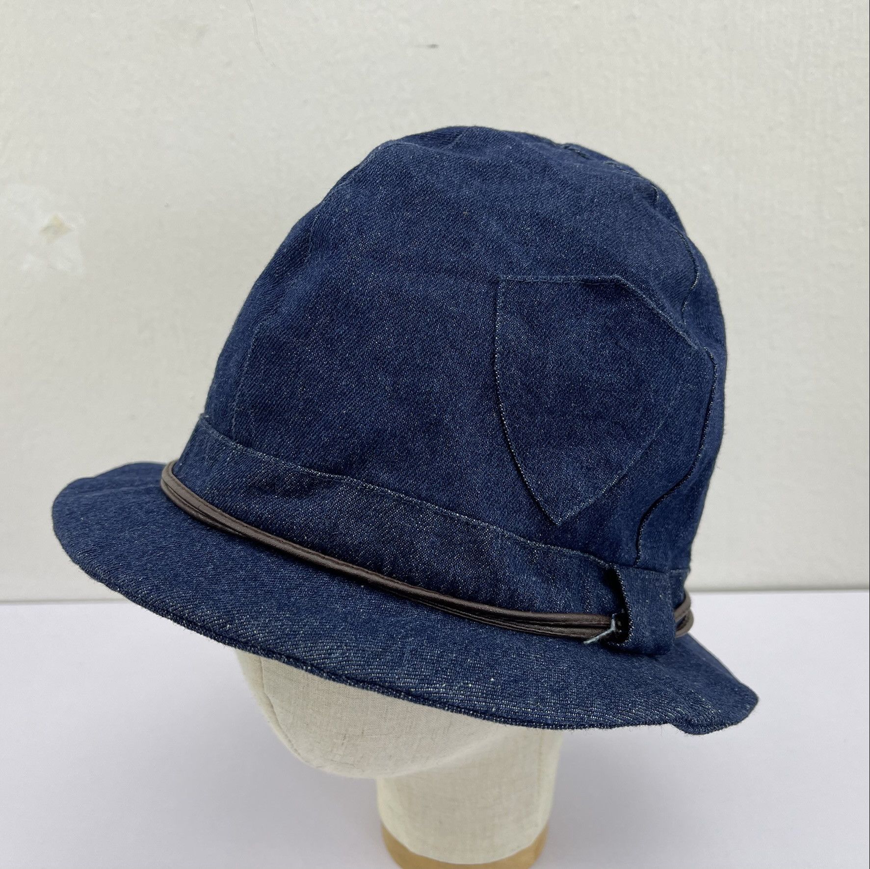 Japanese Brand Amina Denim Nice Design Bucket Hats-BH3327 Size ONE SIZE - 3 Thumbnail