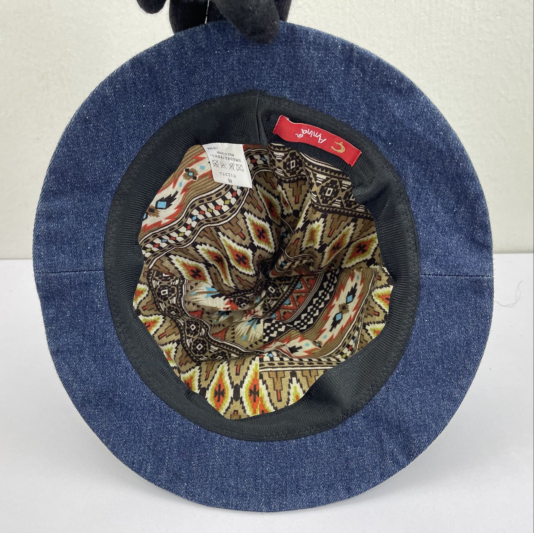 Japanese Brand Amina Denim Nice Design Bucket Hats-BH3327 Size ONE SIZE - 7 Thumbnail