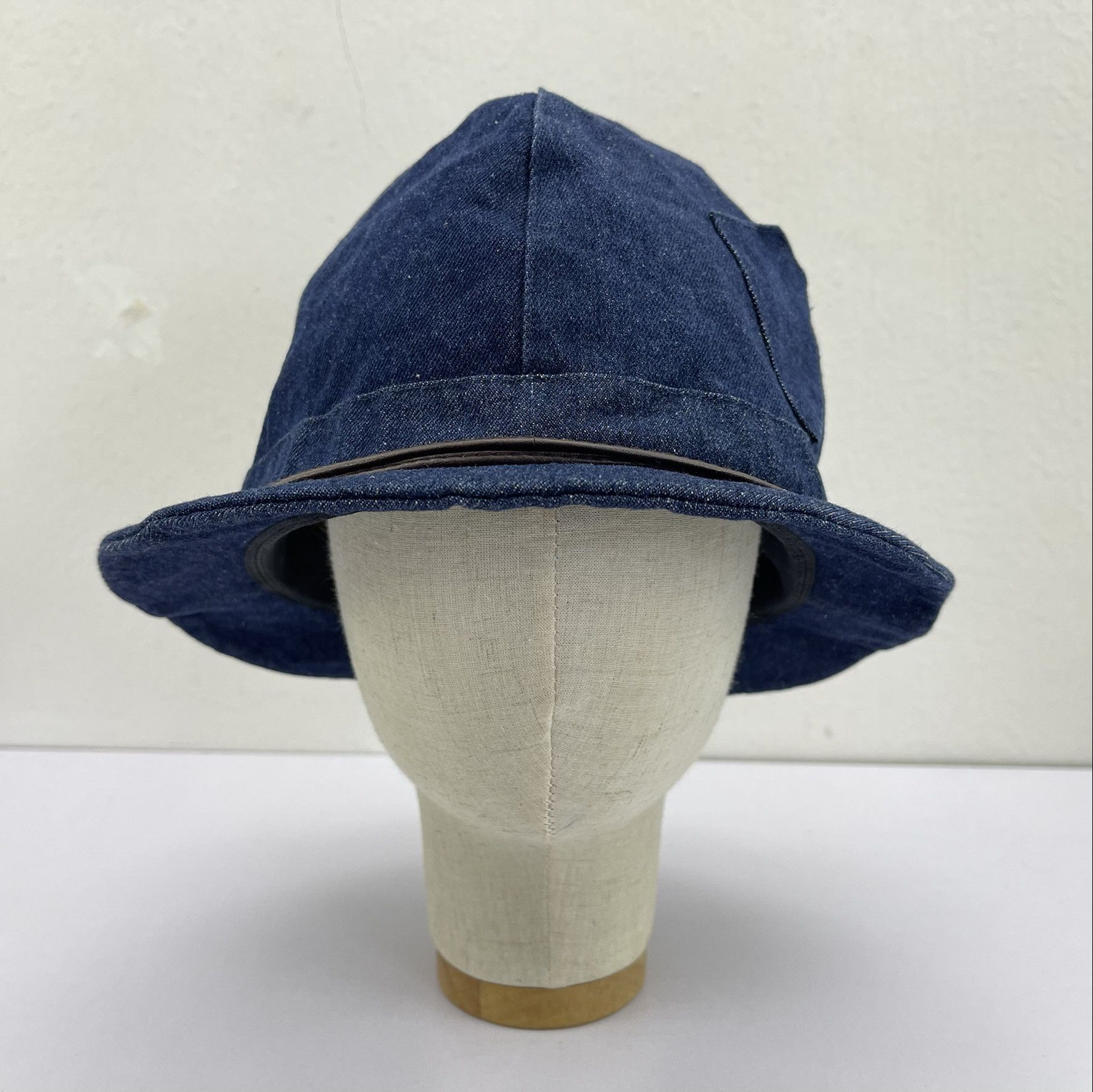 Japanese Brand Amina Denim Nice Design Bucket Hats-BH3327 Size ONE SIZE - 1 Thumbnail