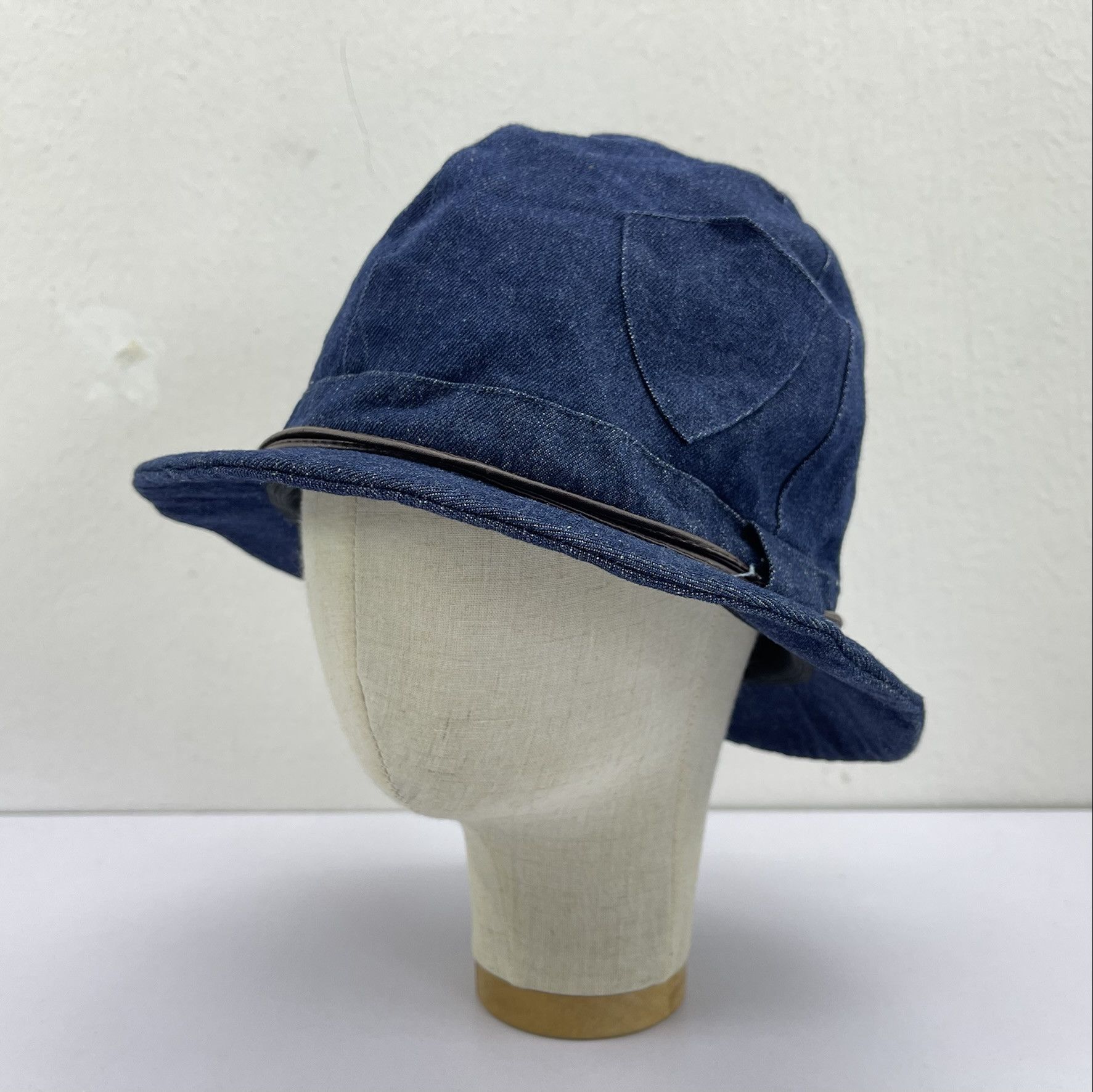 Japanese Brand Amina Denim Nice Design Bucket Hats-BH3327 Size ONE SIZE - 2 Thumbnail
