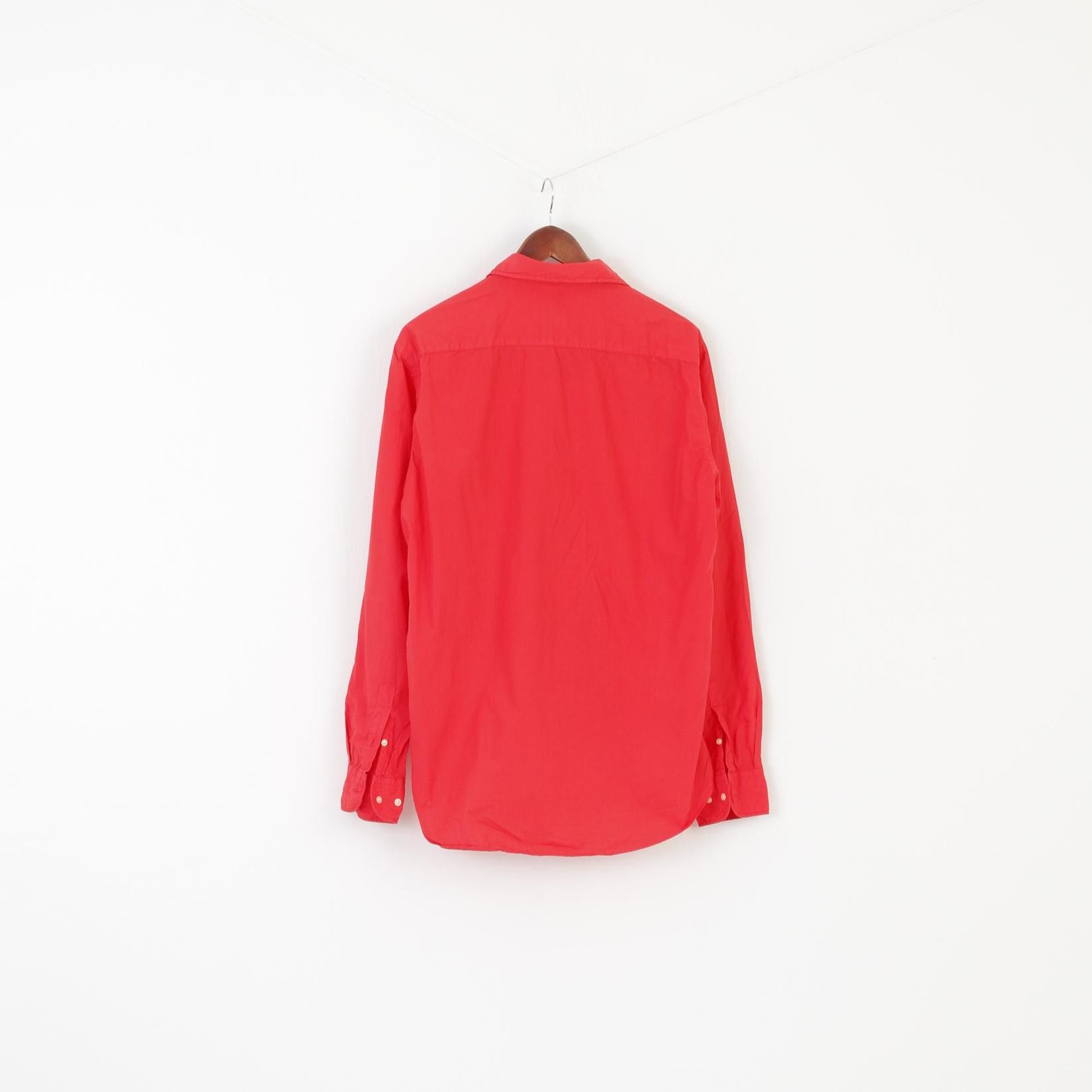 Lacoste Lacoste Men 42 L Casual Shirt Red Cotton 7725 Size US L / EU 52-54 / 3 - 6 Thumbnail