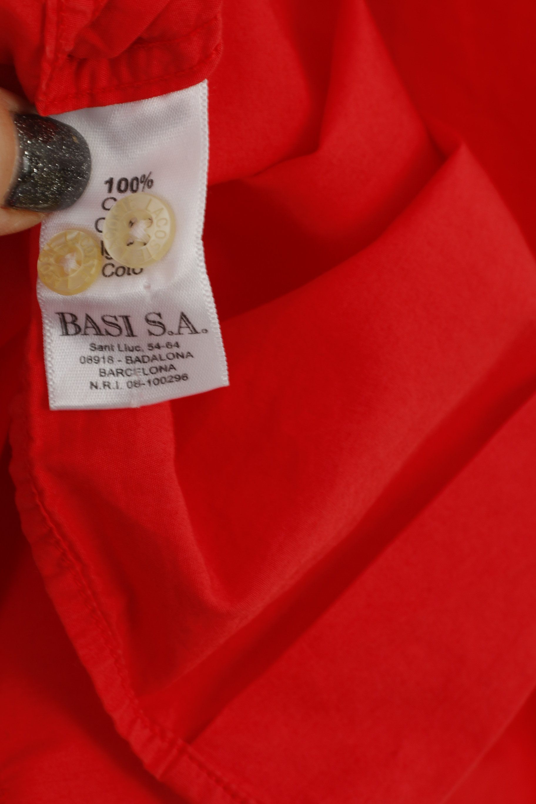 Lacoste Lacoste Men 42 L Casual Shirt Red Cotton 7725 Size US L / EU 52-54 / 3 - 5 Thumbnail