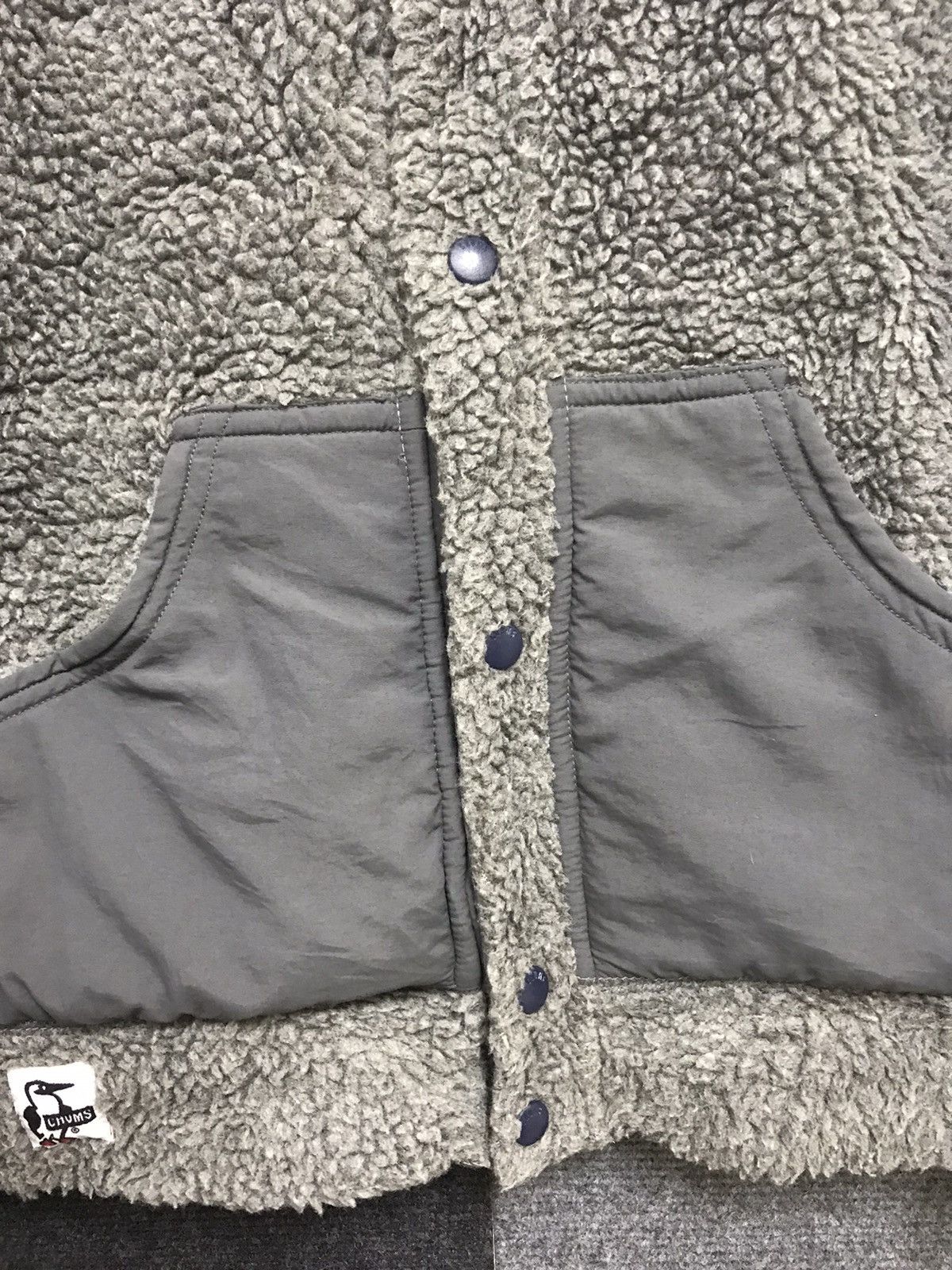 Chums CHUMS Grey Fleece Jacket Size L / US 10 / IT 46 - 6 Thumbnail