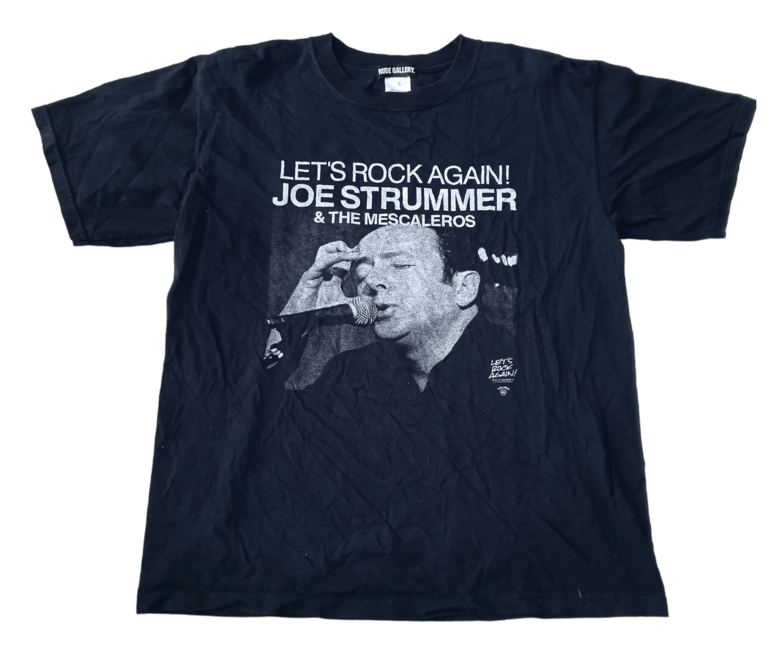 Pre-owned Band Tees X Vintage 2000s Joe Strummer And The Mescaleros T-shirt In Black