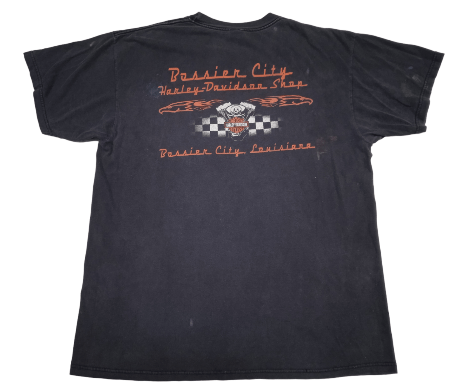 Harley Davidson Vintage 00s Thrashed Harley Davidson Painter T-Shirt Size US XL / EU 56 / 4 - 2 Thumbnail
